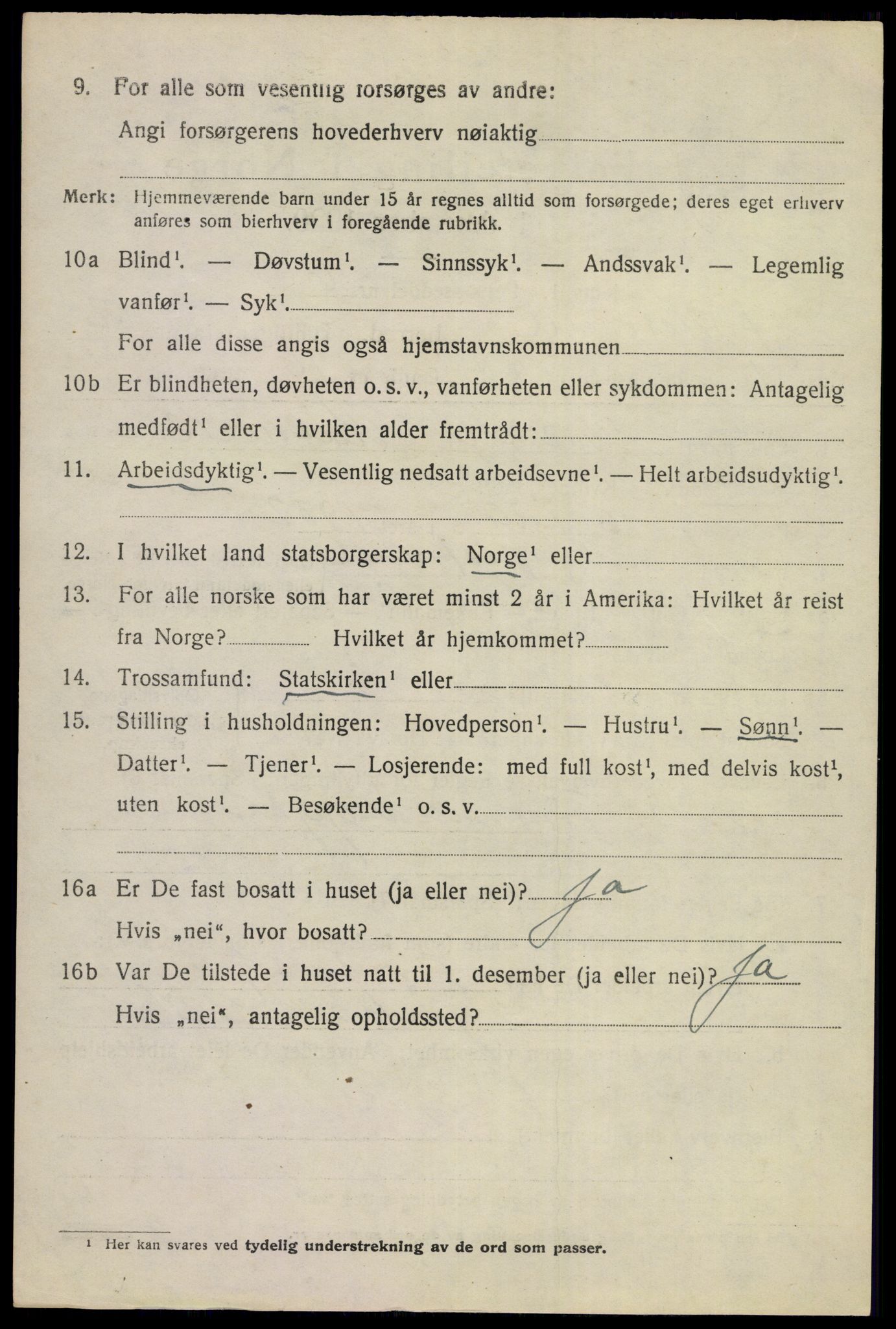 SAKO, 1920 census for Tyristrand, 1920, p. 1967