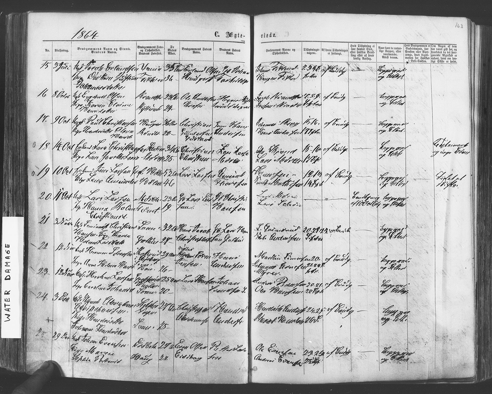 Vestby prestekontor Kirkebøker, AV/SAO-A-10893/F/Fa/L0008: Parish register (official) no. I 8, 1863-1877, p. 163