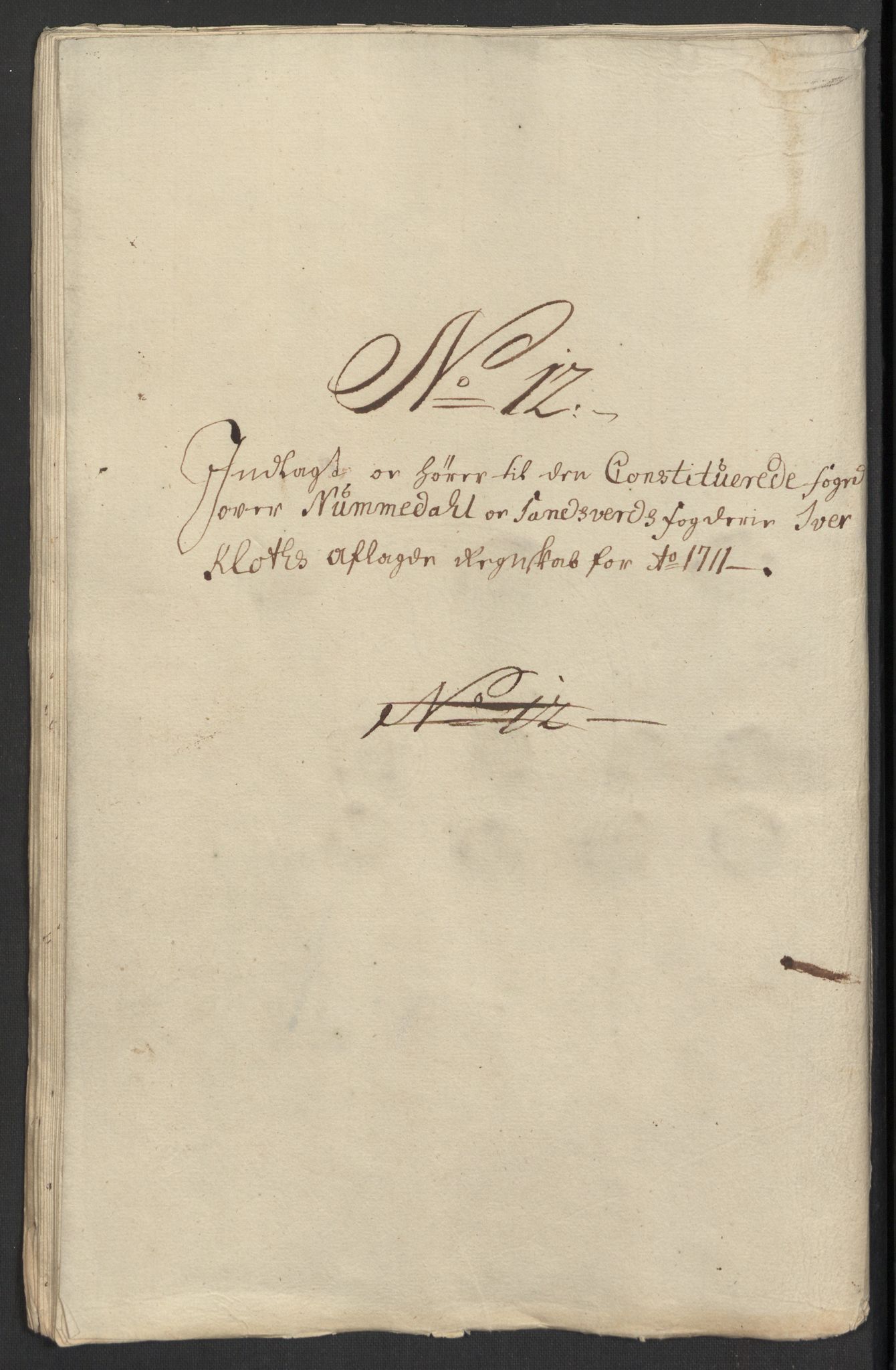 Rentekammeret inntil 1814, Reviderte regnskaper, Fogderegnskap, AV/RA-EA-4092/R24/L1586: Fogderegnskap Numedal og Sandsvær, 1711, p. 303