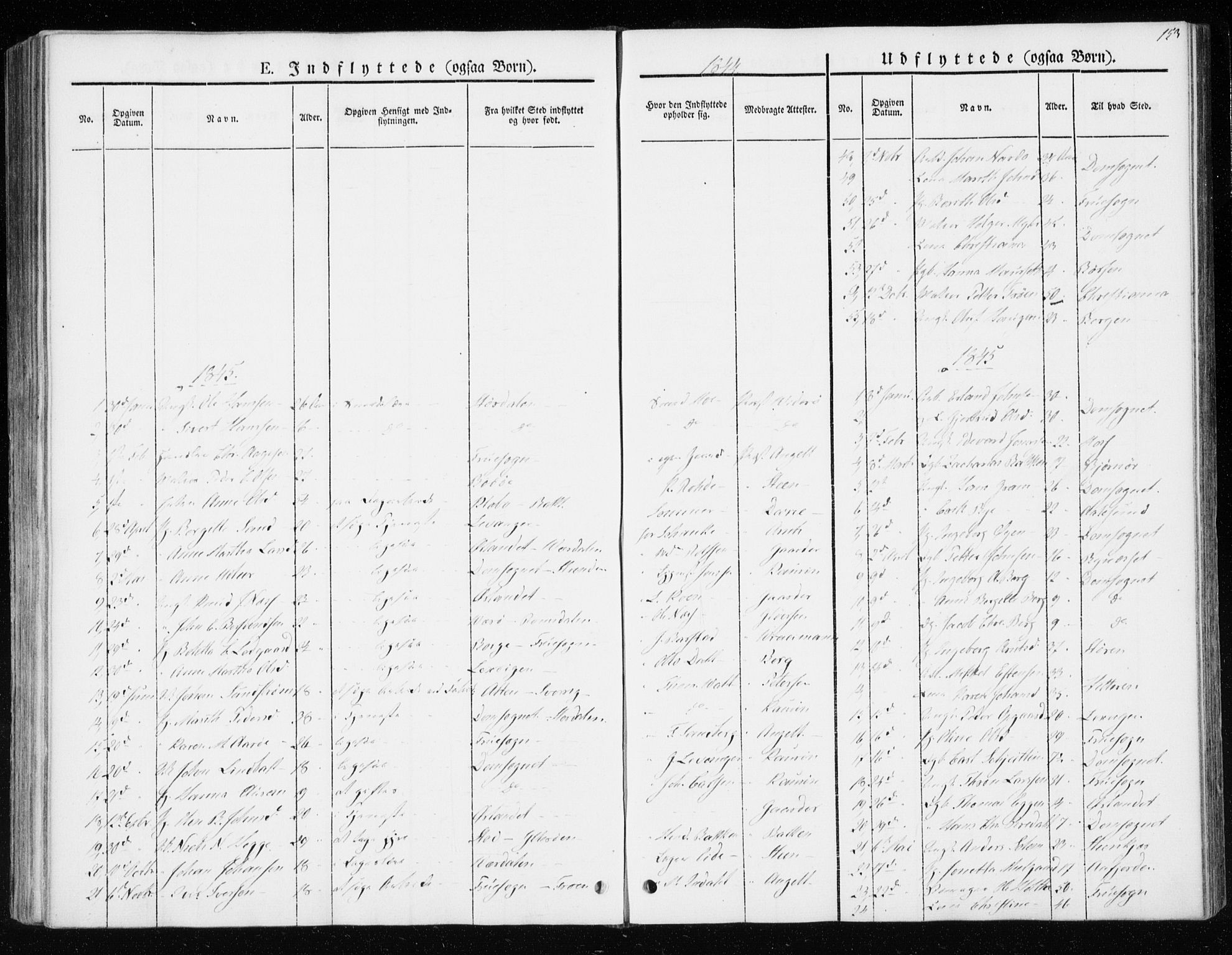 Ministerialprotokoller, klokkerbøker og fødselsregistre - Sør-Trøndelag, SAT/A-1456/604/L0183: Parish register (official) no. 604A04, 1841-1850, p. 153