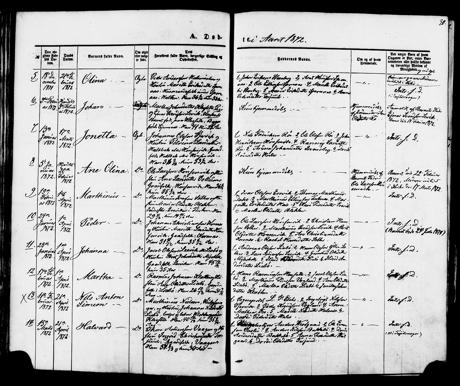 Ministerialprotokoller, klokkerbøker og fødselsregistre - Møre og Romsdal, AV/SAT-A-1454/576/L0884: Parish register (official) no. 576A02, 1865-1879, p. 30