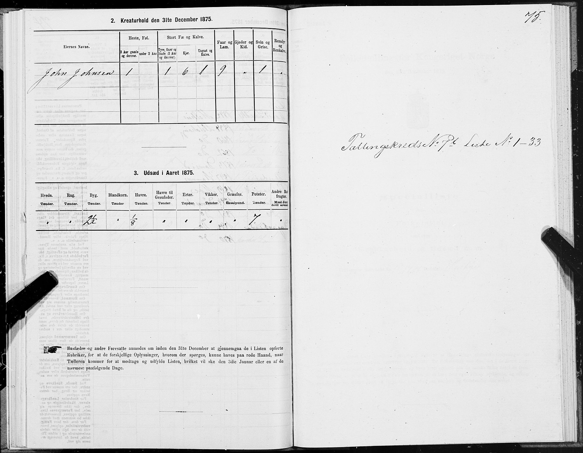 SAT, 1875 census for 1828P Nesna, 1875, p. 6075