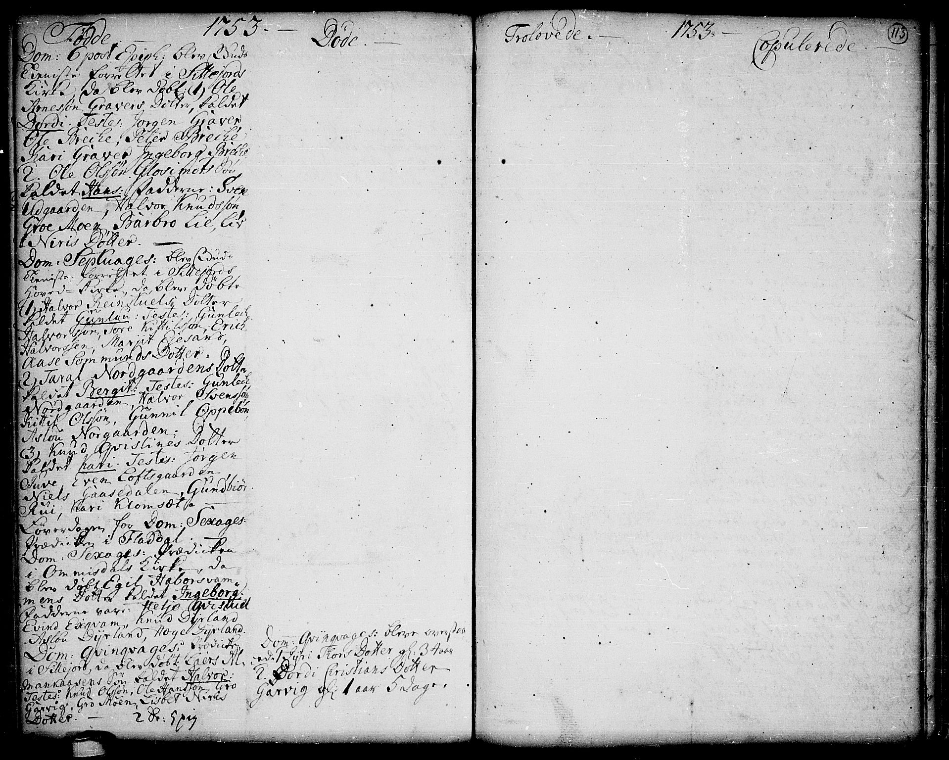 Seljord kirkebøker, SAKO/A-20/F/Fa/L0006: Parish register (official) no. I 6, 1744-1755, p. 113