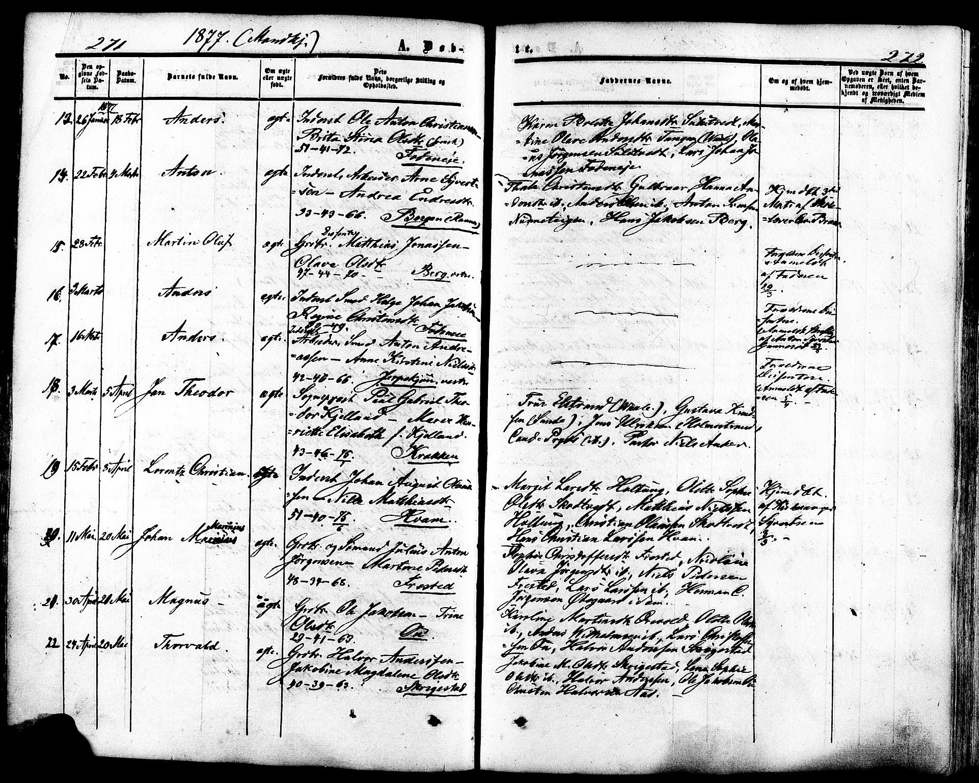 Ramnes kirkebøker, AV/SAKO-A-314/F/Fa/L0006: Parish register (official) no. I 6, 1862-1877, p. 271-272