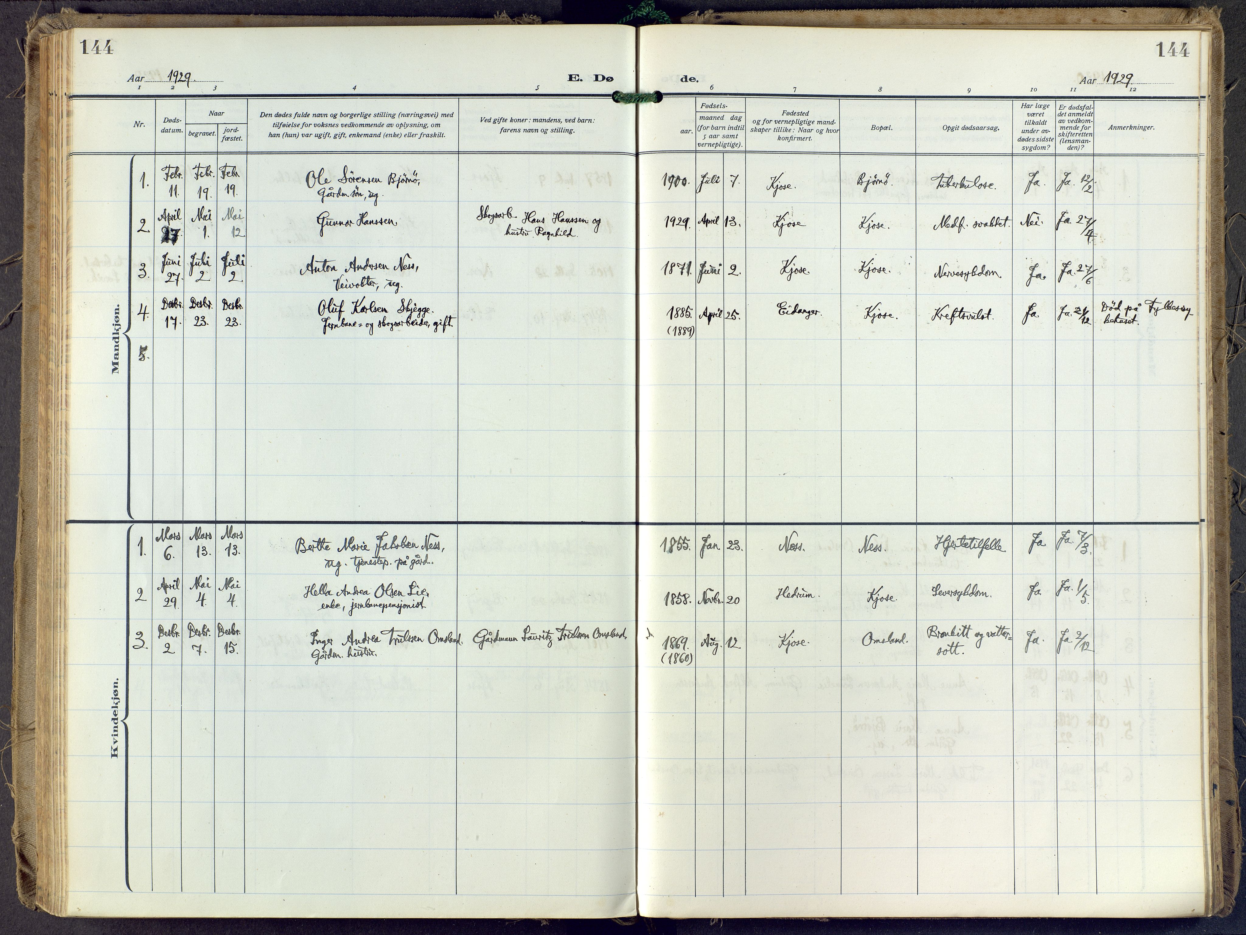 Brunlanes kirkebøker, SAKO/A-342/F/Fd/L0002: Parish register (official) no. IV 2, 1918-1958, p. 144