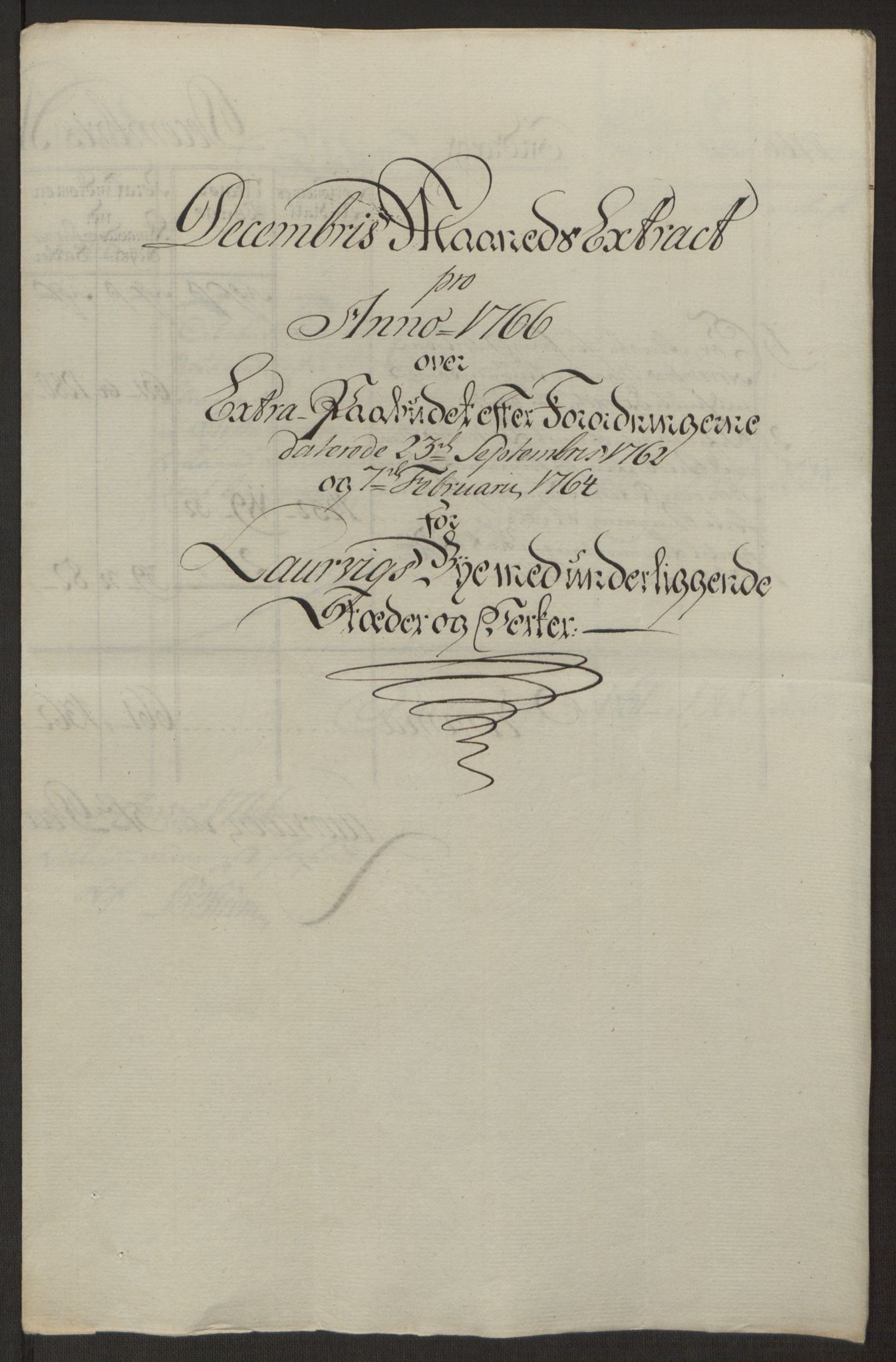 Rentekammeret inntil 1814, Reviderte regnskaper, Byregnskaper, AV/RA-EA-4066/R/Ri/L0183/0001: [I4] Kontribusjonsregnskap / Ekstraskatt, 1762-1768, p. 372