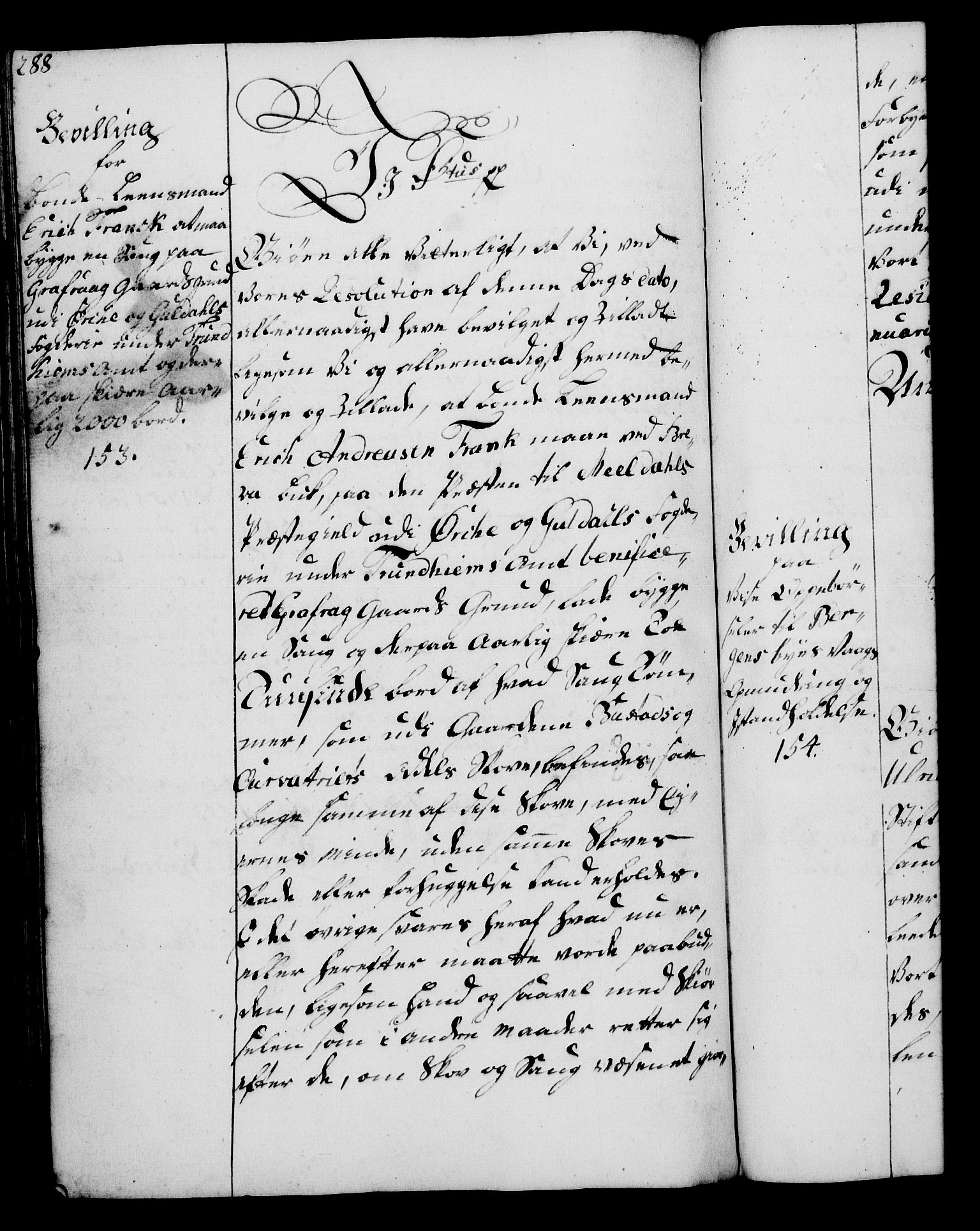 Rentekammeret, Kammerkanselliet, RA/EA-3111/G/Gg/Gga/L0006: Norsk ekspedisjonsprotokoll med register (merket RK 53.6), 1749-1759, p. 288
