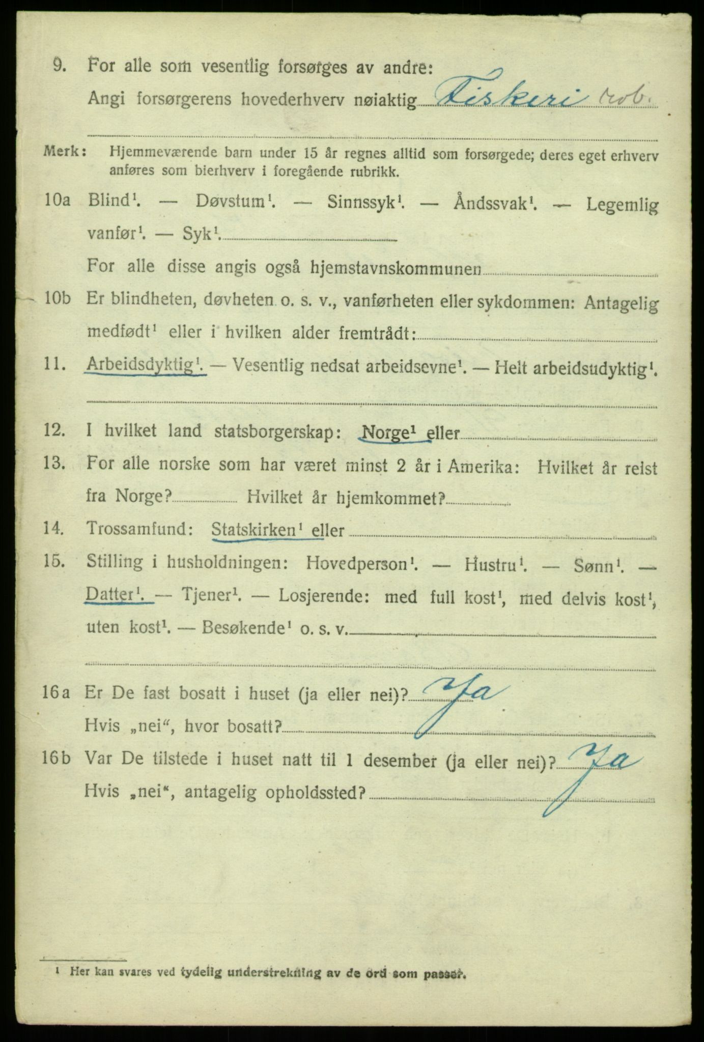 SAB, 1920 census for Herdla, 1920, p. 7522