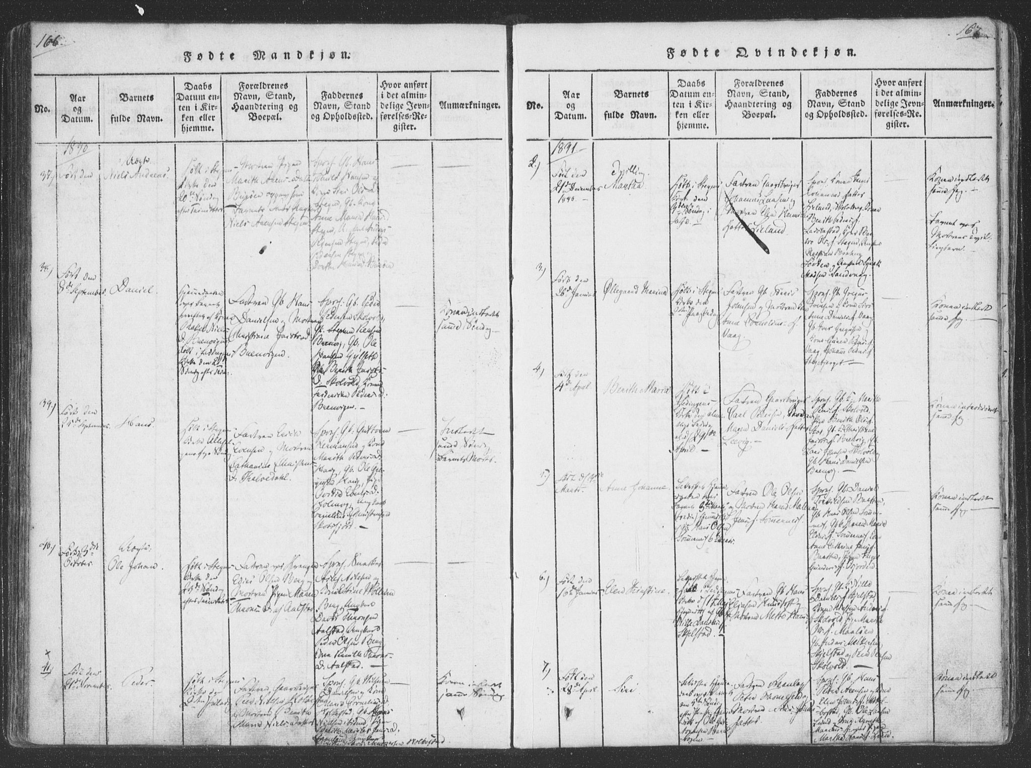 Ministerialprotokoller, klokkerbøker og fødselsregistre - Nordland, AV/SAT-A-1459/855/L0798: Parish register (official) no. 855A06, 1821-1835, p. 166-167