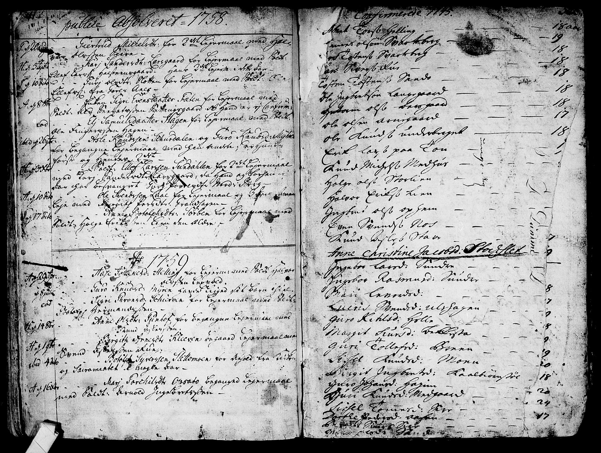 Ål kirkebøker, AV/SAKO-A-249/F/Fa/L0001: Parish register (official) no. I 1, 1744-1769, p. 541-542