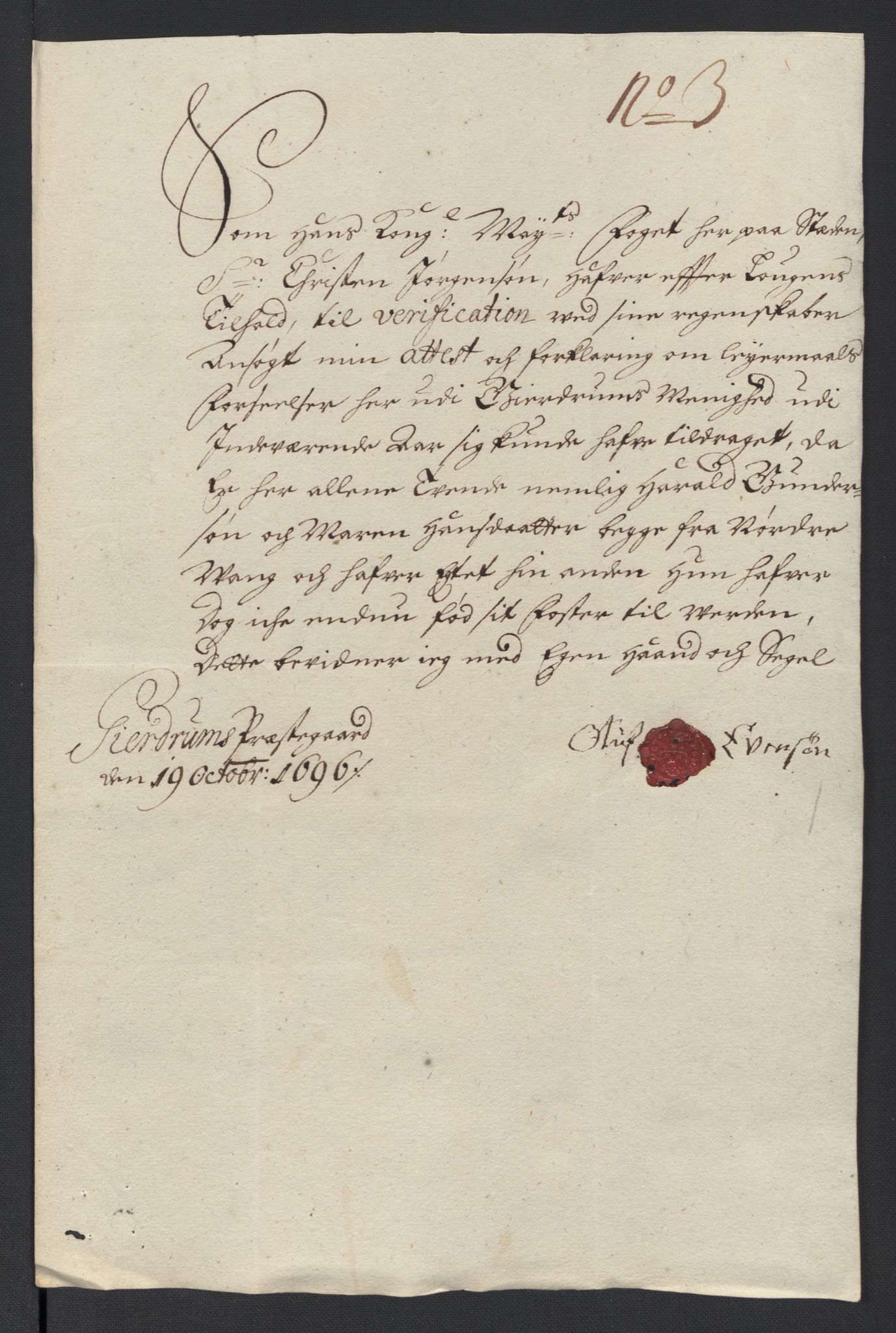 Rentekammeret inntil 1814, Reviderte regnskaper, Fogderegnskap, AV/RA-EA-4092/R12/L0708: Fogderegnskap Øvre Romerike, 1696, p. 71