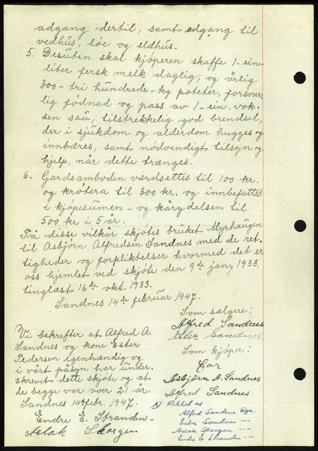Romsdal sorenskriveri, SAT/A-4149/1/2/2C: Mortgage book no. A22, 1947-1947, Diary no: : 587/1947