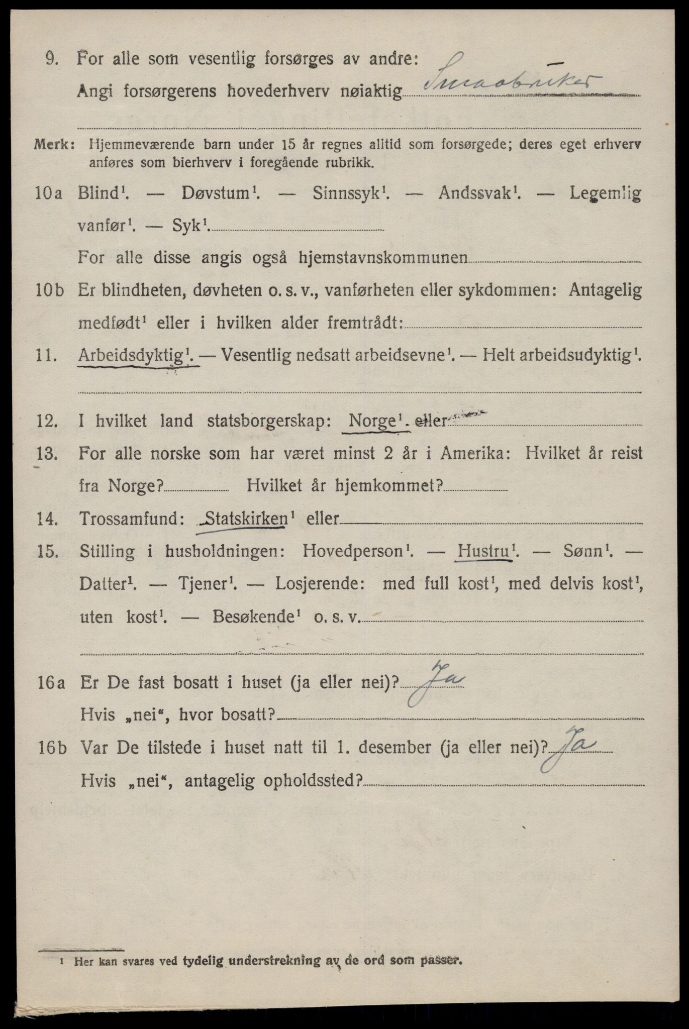 SAT, 1920 census for Kornstad, 1920, p. 2504