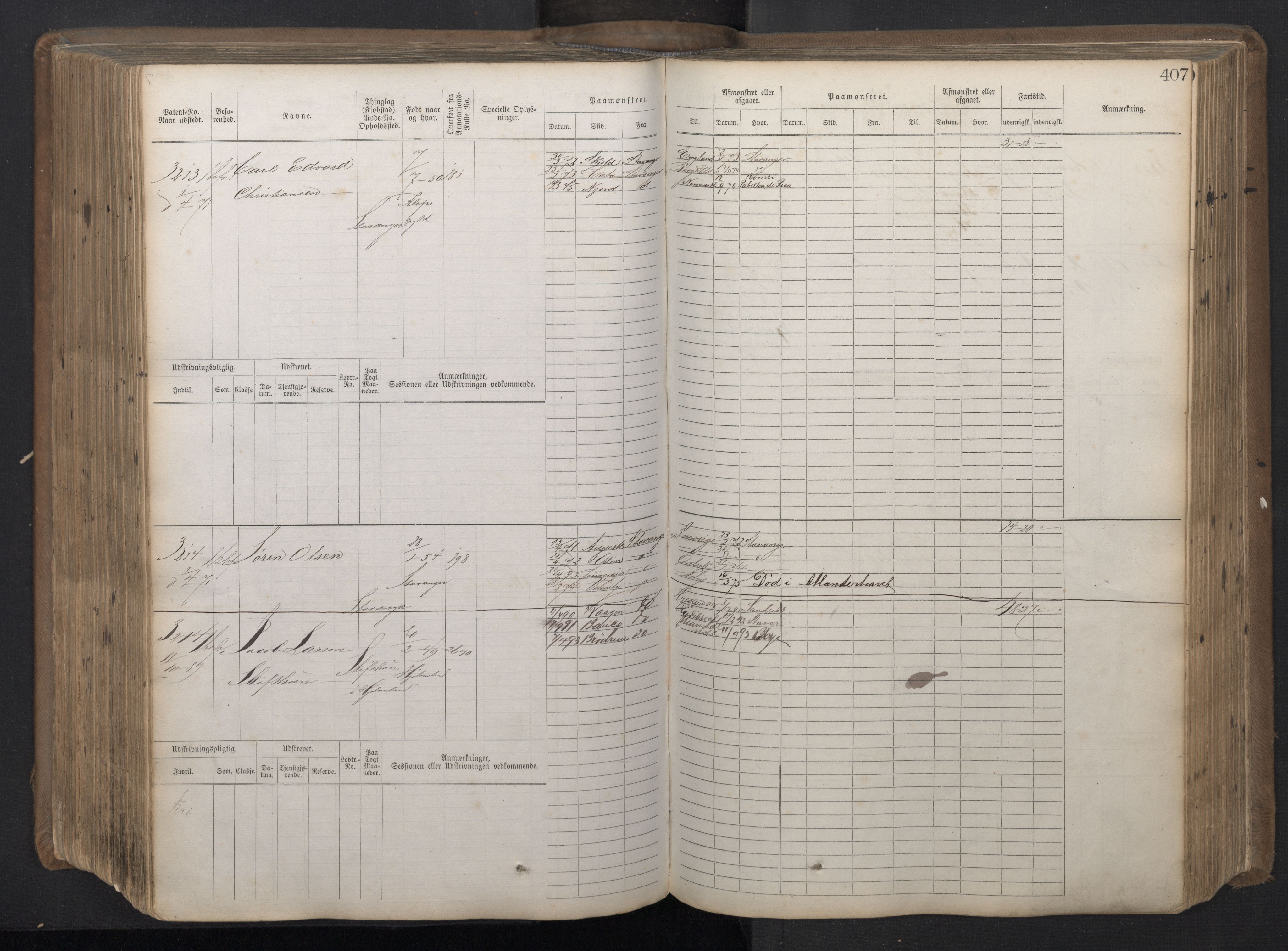 Stavanger sjømannskontor, AV/SAST-A-102006/F/Fb/Fbb/L0018: Sjøfartshovedrulle patnentnr. 2402-3602 (dublett), 1869, p. 411