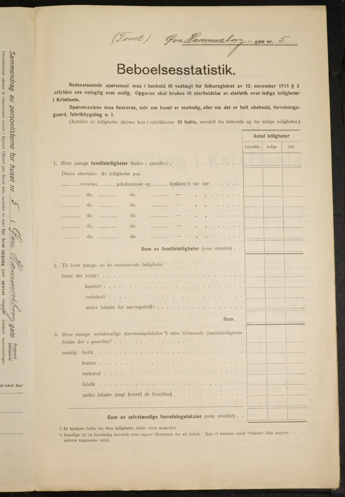 OBA, Municipal Census 1916 for Kristiania, 1916, p. 133597