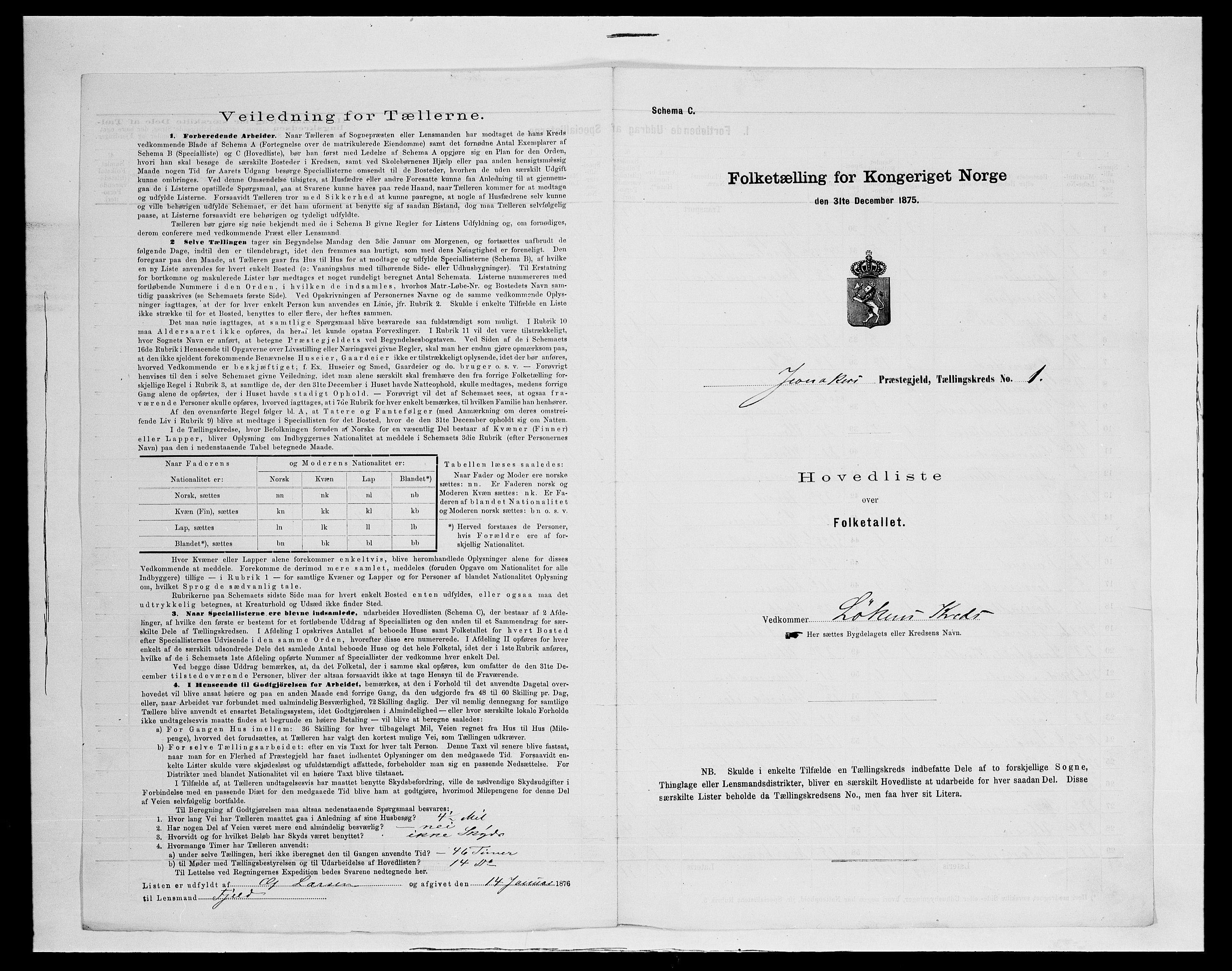 SAH, 1875 census for 0532P Jevnaker, 1875, p. 19