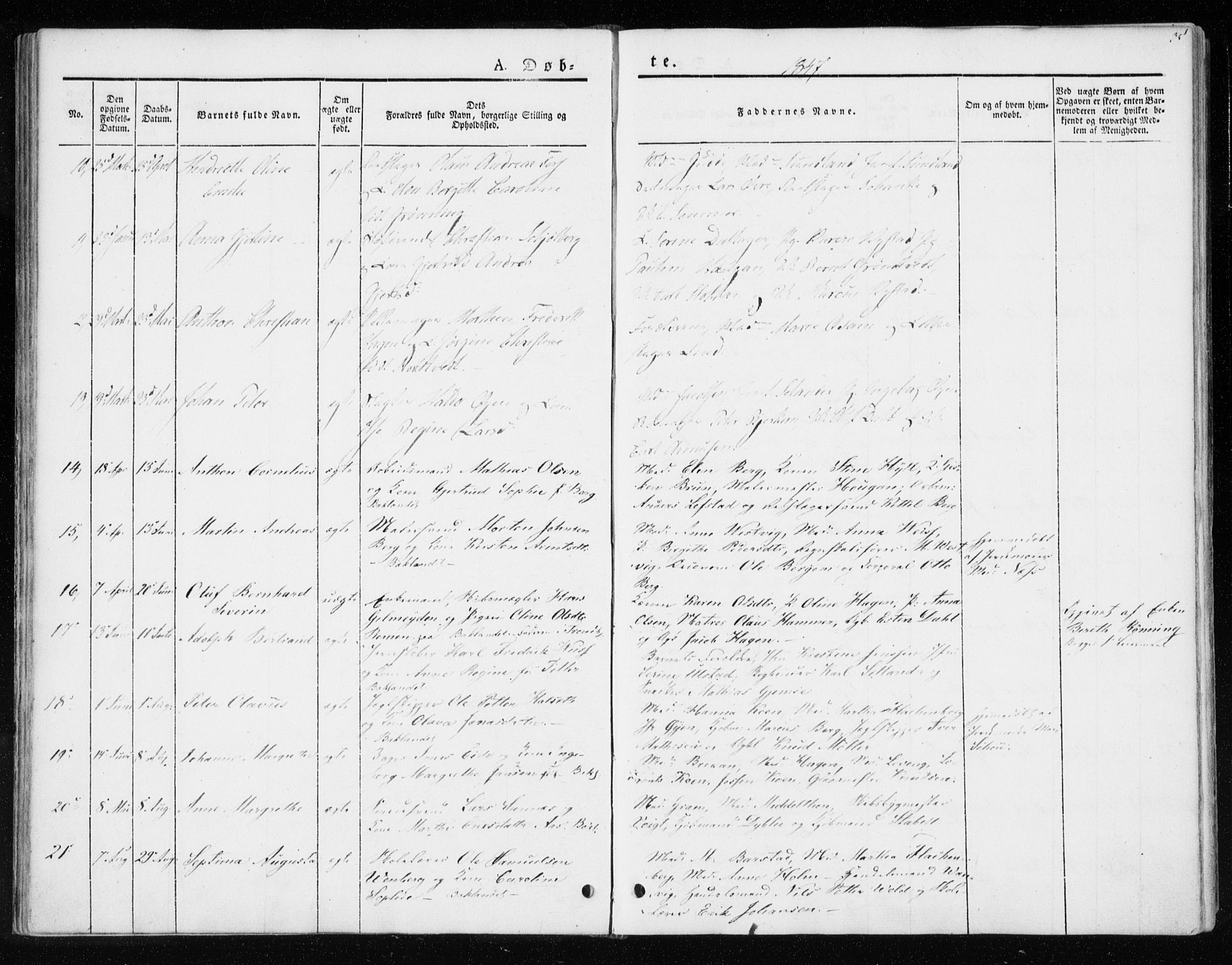 Ministerialprotokoller, klokkerbøker og fødselsregistre - Sør-Trøndelag, AV/SAT-A-1456/604/L0183: Parish register (official) no. 604A04, 1841-1850, p. 35