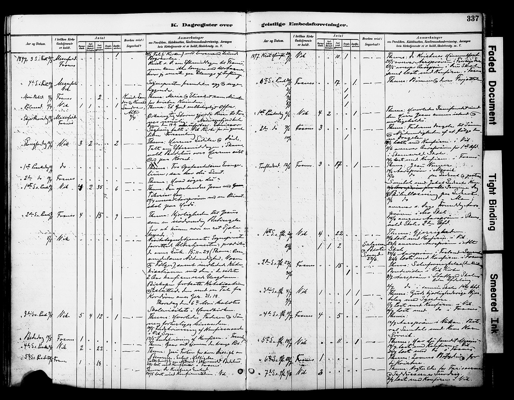 Ministerialprotokoller, klokkerbøker og fødselsregistre - Nord-Trøndelag, SAT/A-1458/774/L0628: Parish register (official) no. 774A02, 1887-1903, p. 337