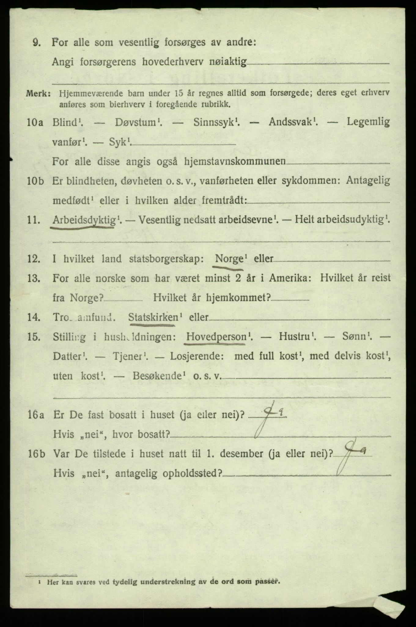 SAB, 1920 census for Os, 1920, p. 7279