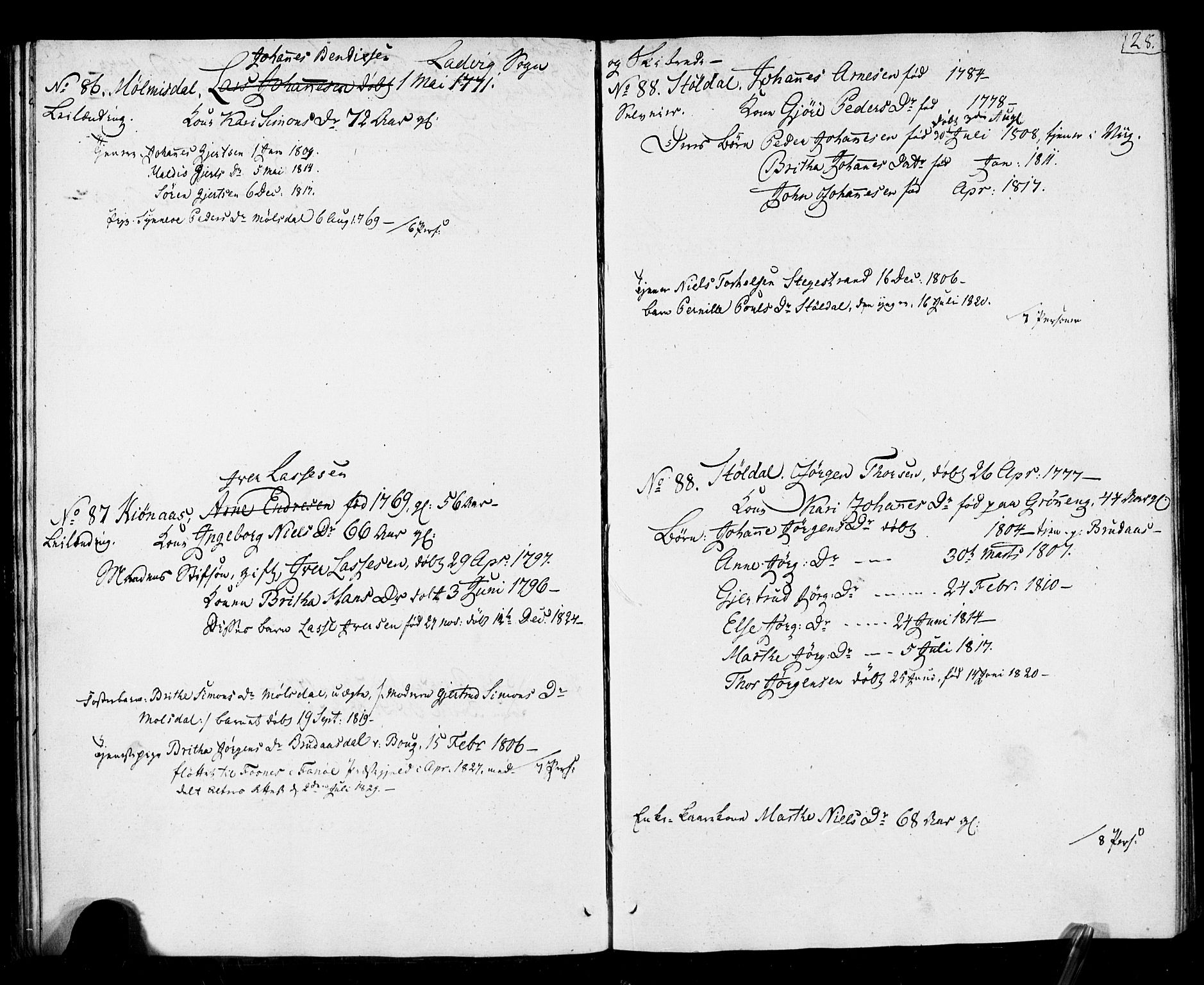 , Census 1825 for Lavik, 1825, p. 28