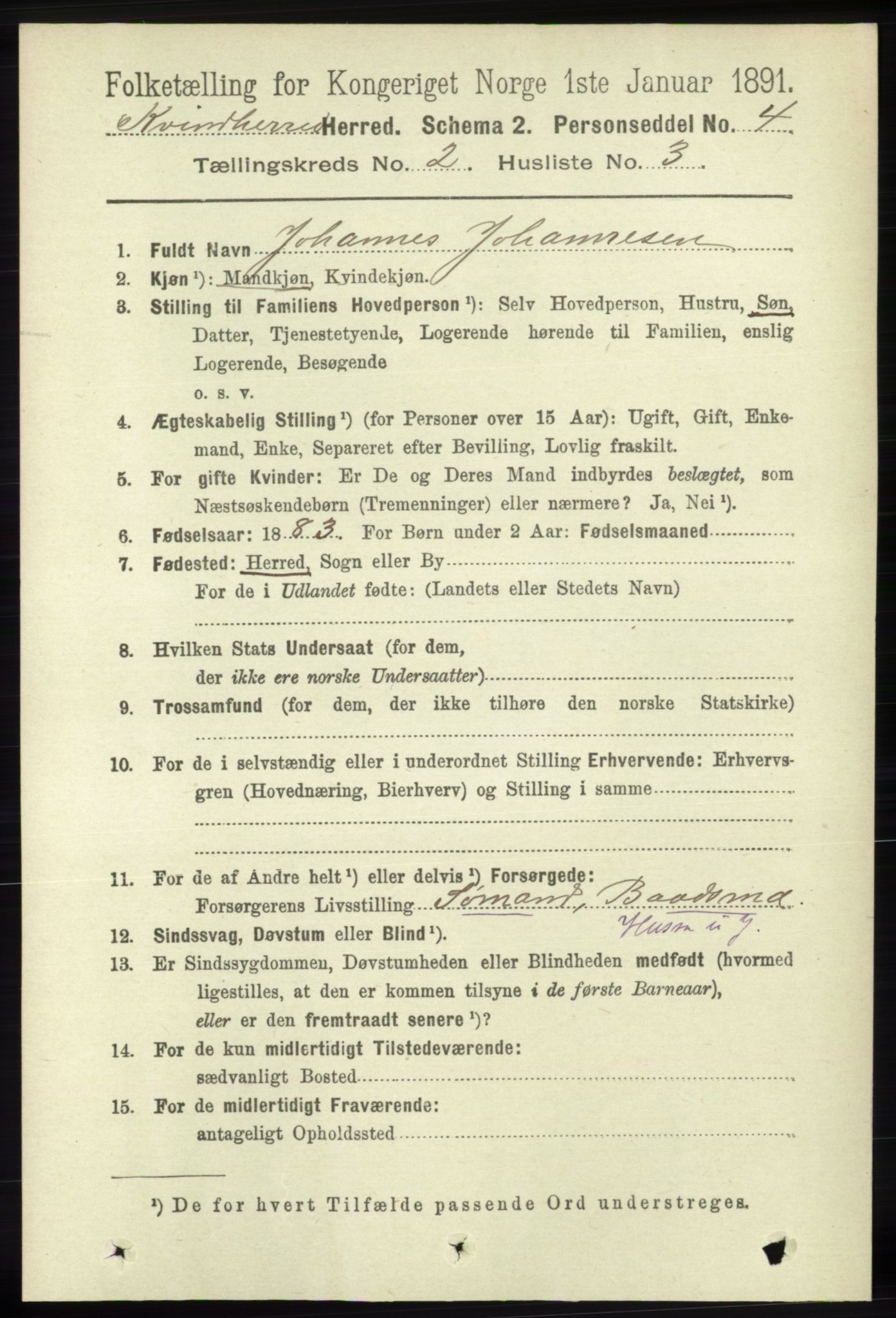 RA, 1891 census for 1224 Kvinnherad, 1891, p. 639