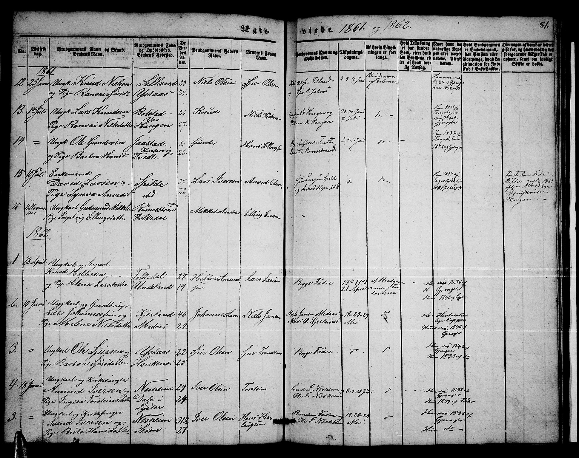 Ulvik sokneprestembete, AV/SAB-A-78801/H/Hab: Parish register (copy) no. B 1, 1855-1868, p. 81