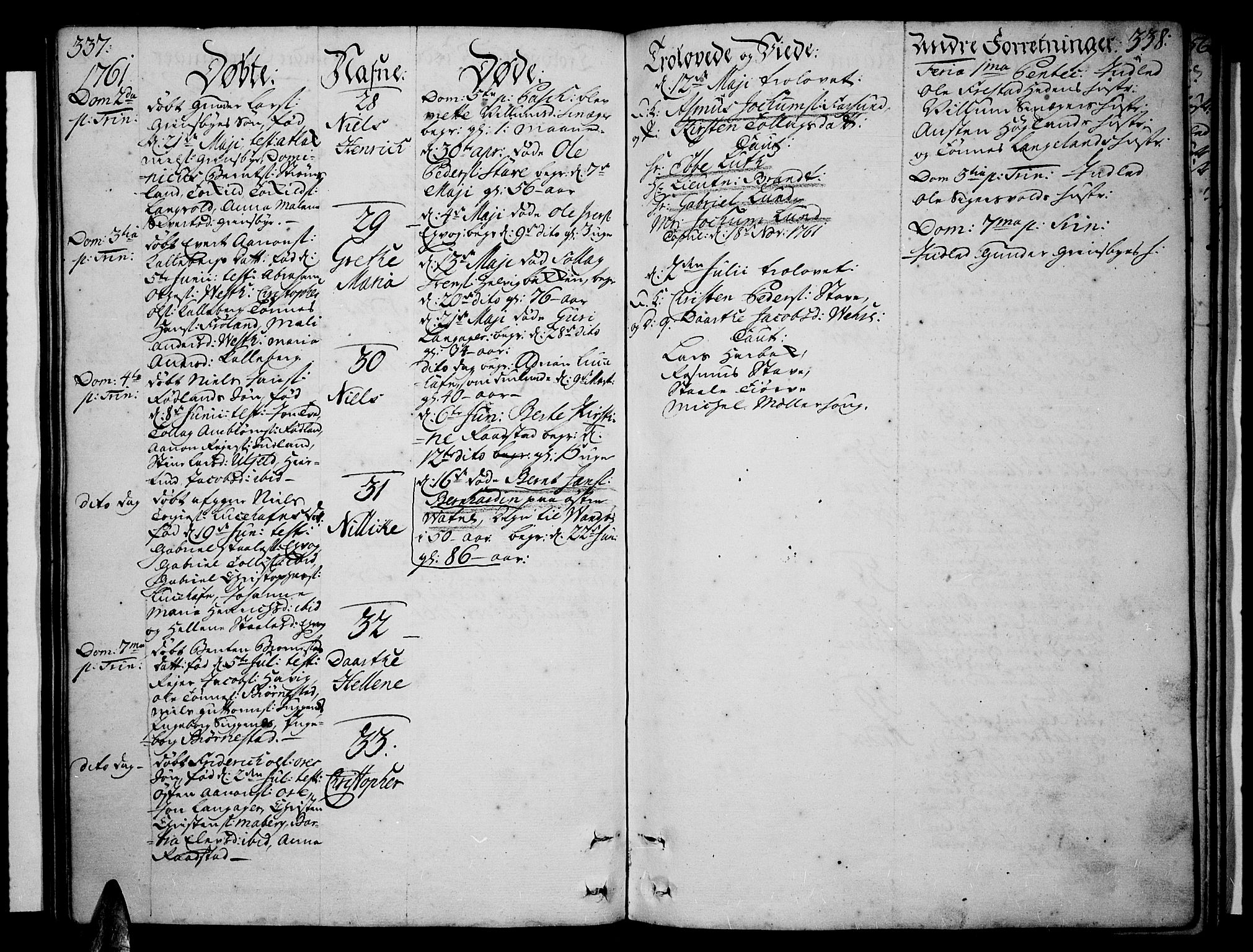 Lista sokneprestkontor, AV/SAK-1111-0027/F/Fa/L0003: Parish register (official) no. A 3 /1, 1743-1767, p. 337-338