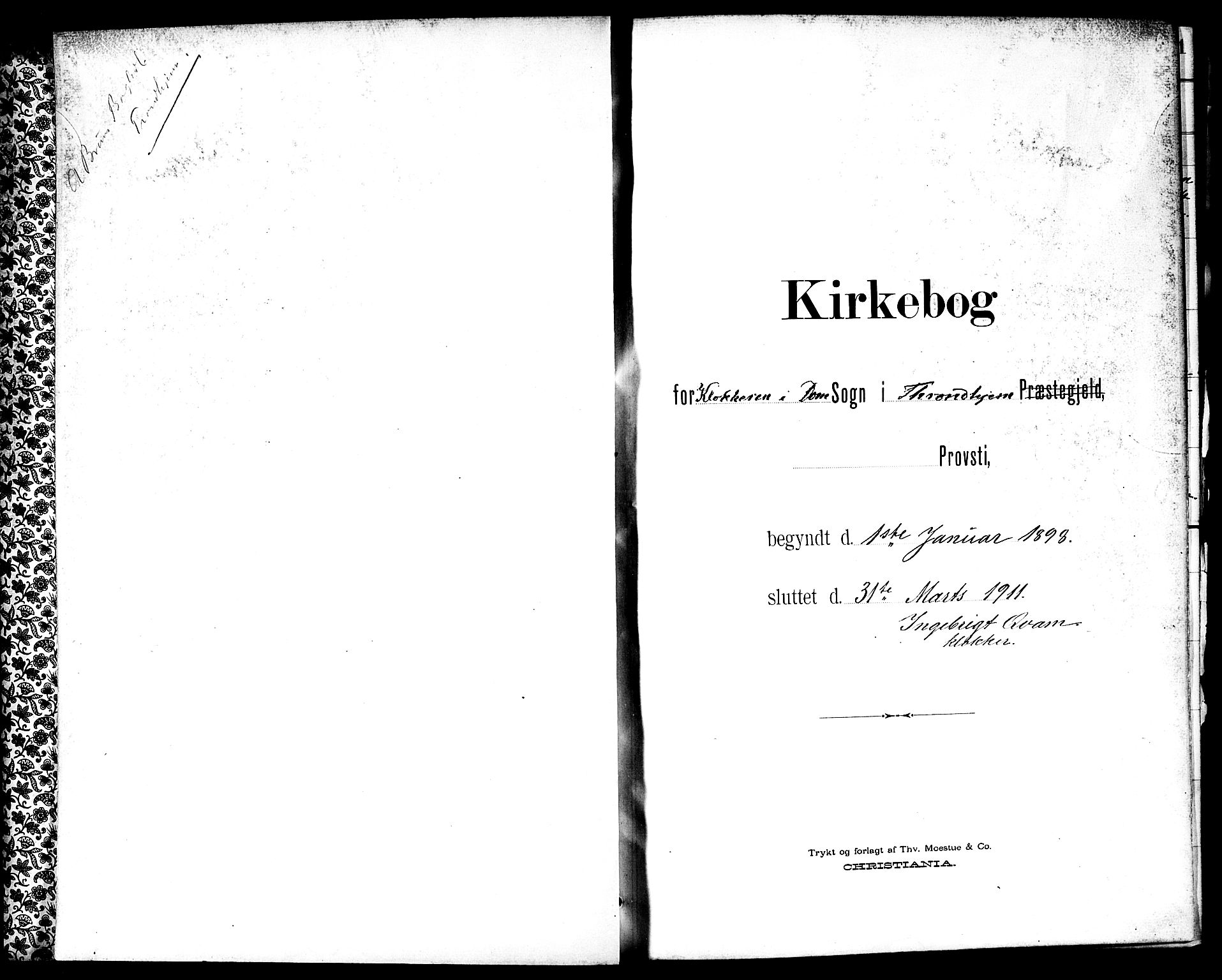 Ministerialprotokoller, klokkerbøker og fødselsregistre - Sør-Trøndelag, SAT/A-1456/601/L0094: Parish register (copy) no. 601C12, 1898-1911