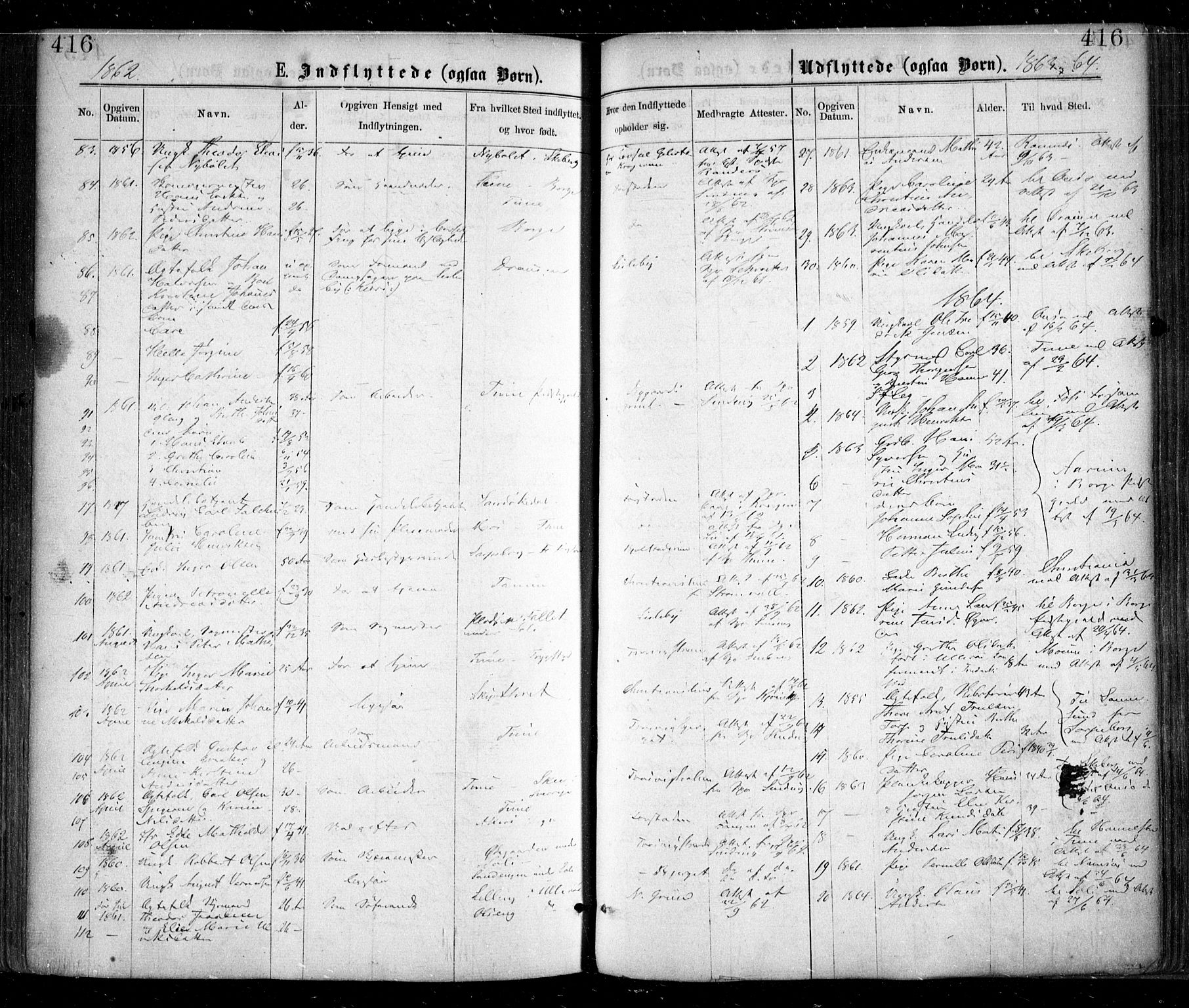 Glemmen prestekontor Kirkebøker, SAO/A-10908/F/Fa/L0008: Parish register (official) no. 8, 1862-1871, p. 416