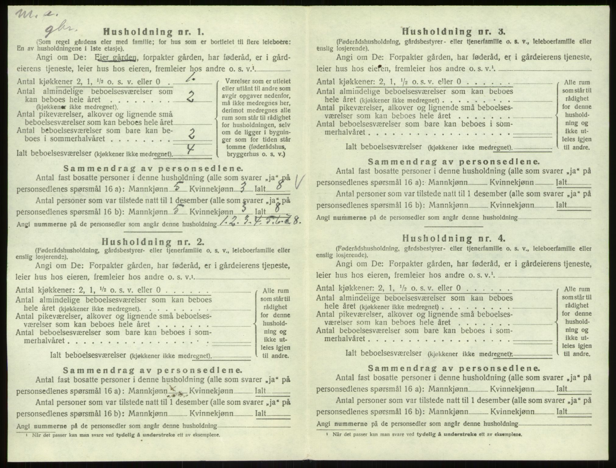 SAB, 1920 census for Åsane, 1920, p. 523