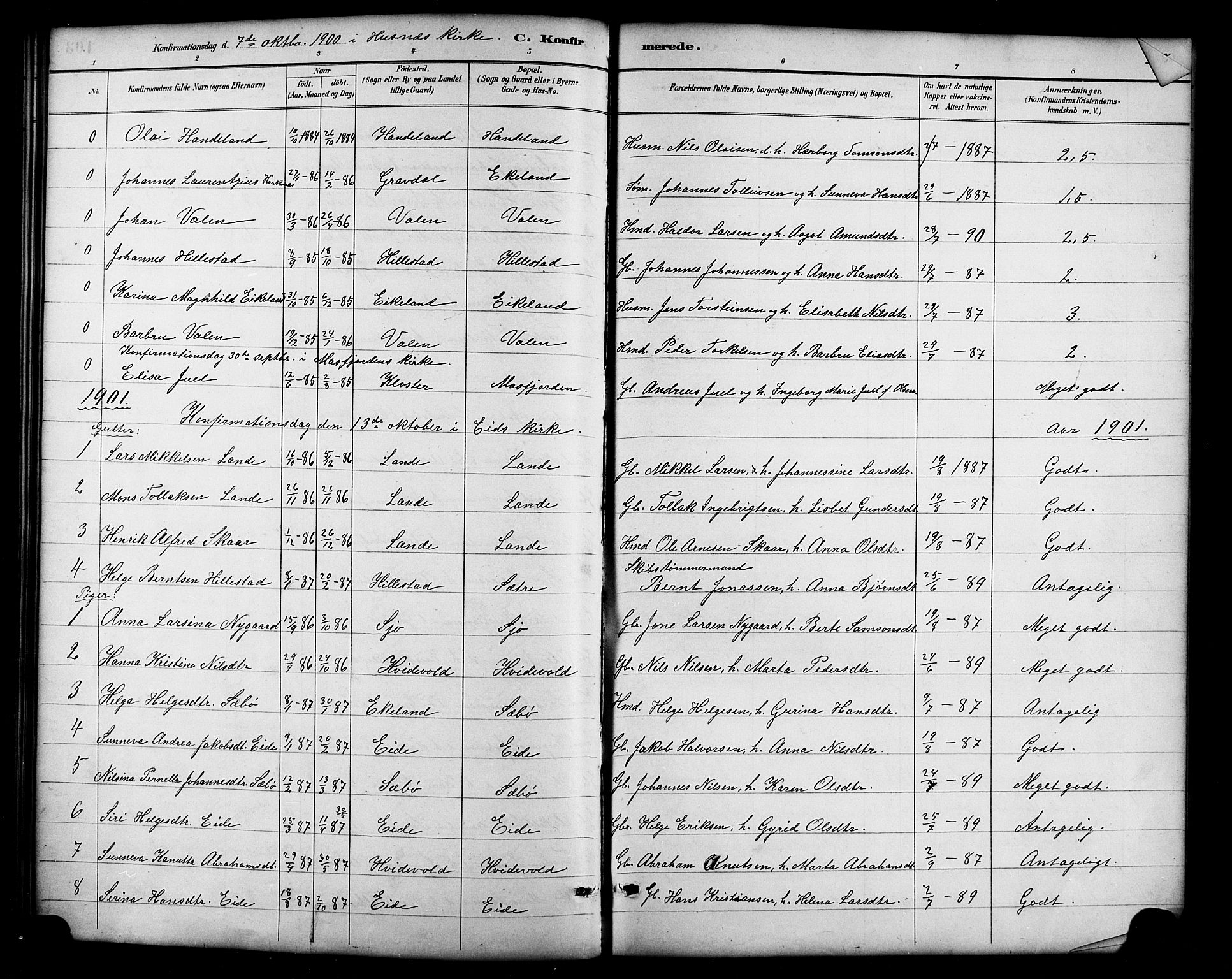 Fjelberg sokneprestembete, AV/SAB-A-75201/H/Hab: Parish register (copy) no. B 4, 1889-1919, p. 104