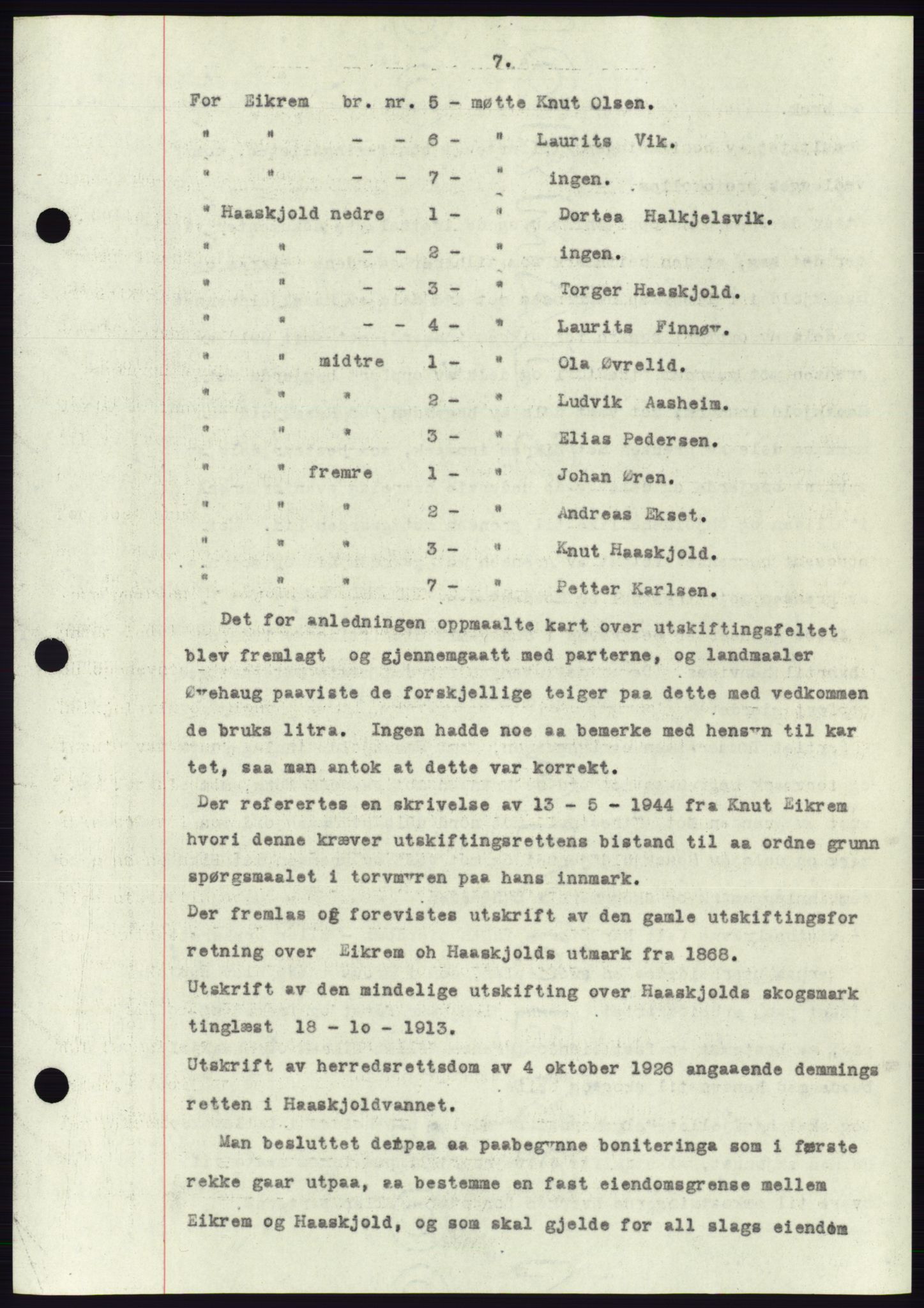 Søre Sunnmøre sorenskriveri, AV/SAT-A-4122/1/2/2C/L0077: Mortgage book no. 3A, 1945-1946, Diary no: : 768/1945