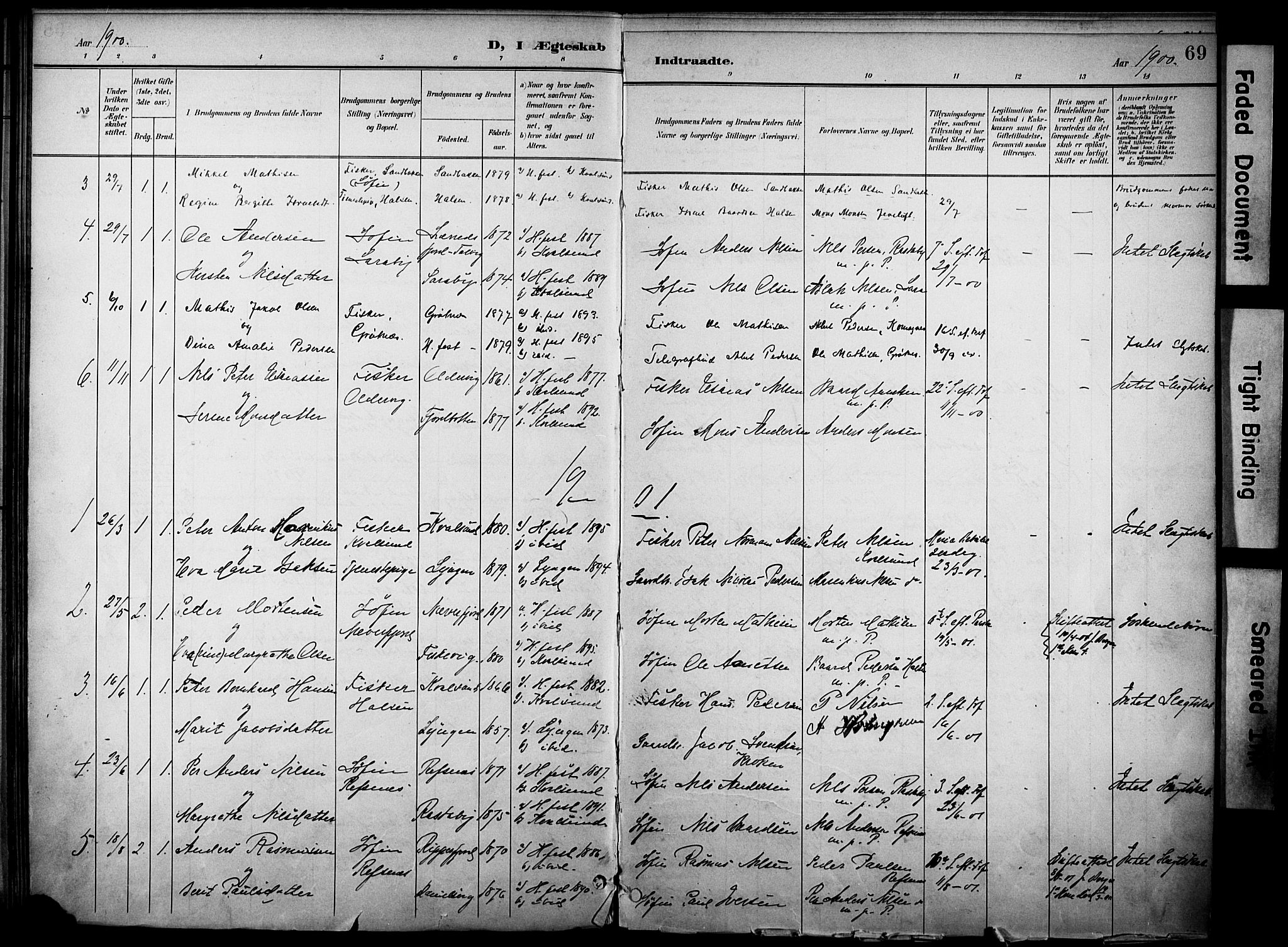 Hammerfest sokneprestkontor, SATØ/S-1347/H/Ha/L0012.kirke: Parish register (official) no. 12, 1898-1908, p. 69