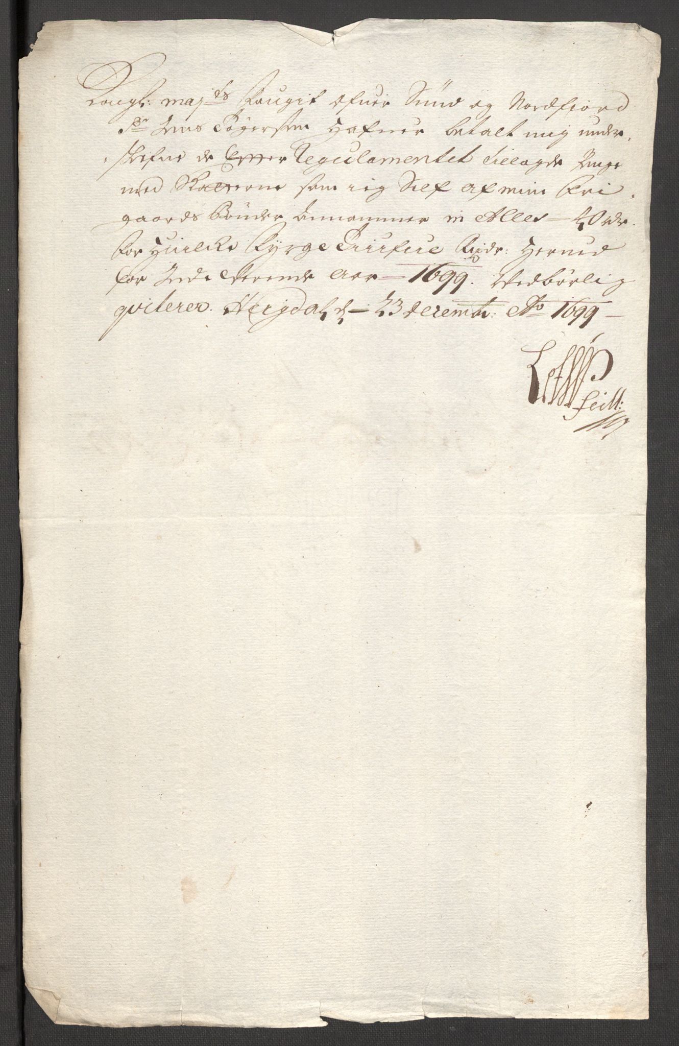 Rentekammeret inntil 1814, Reviderte regnskaper, Fogderegnskap, RA/EA-4092/R53/L3424: Fogderegnskap Sunn- og Nordfjord, 1699, p. 361