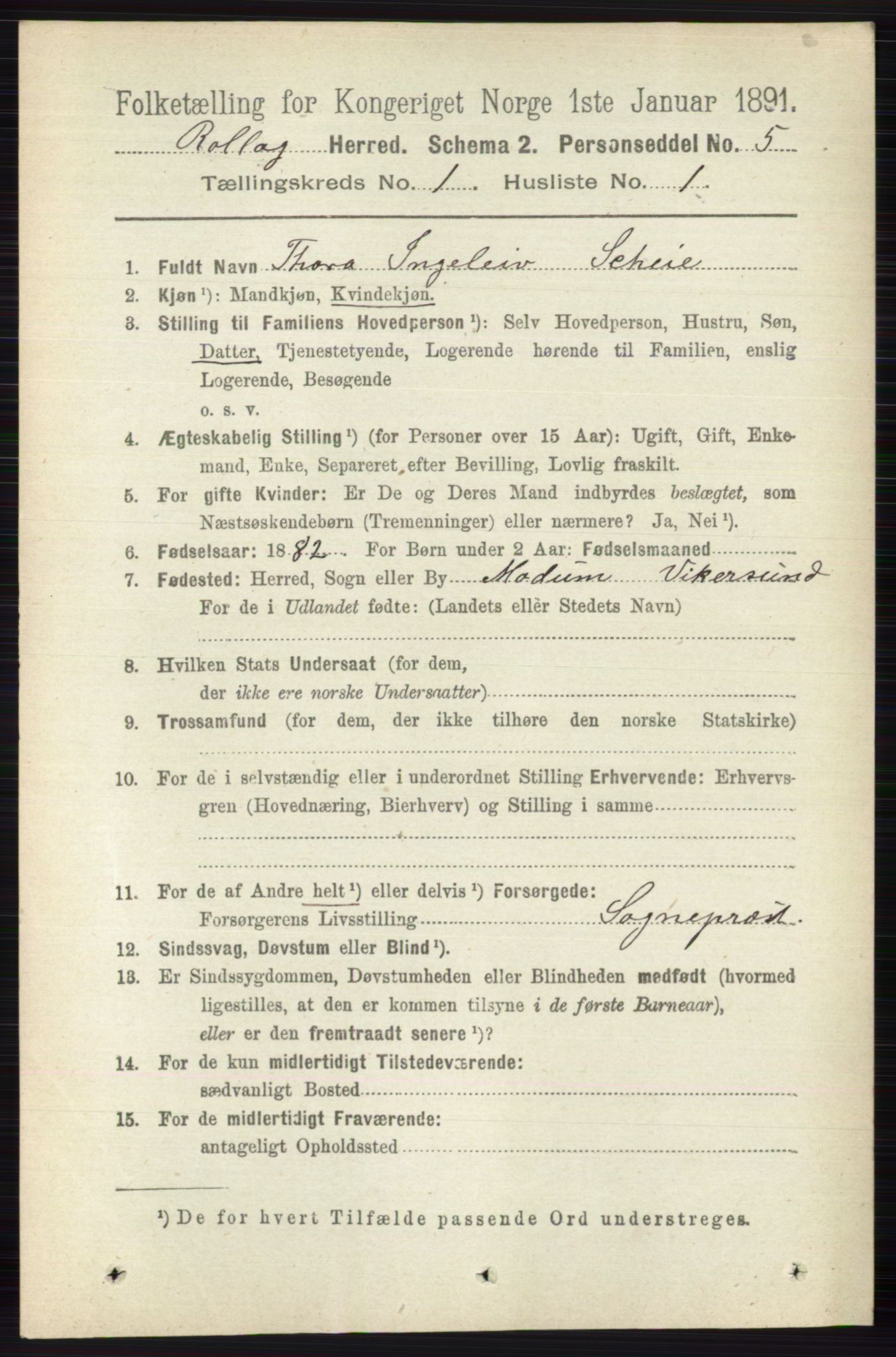 RA, 1891 census for 0632 Rollag, 1891, p. 76