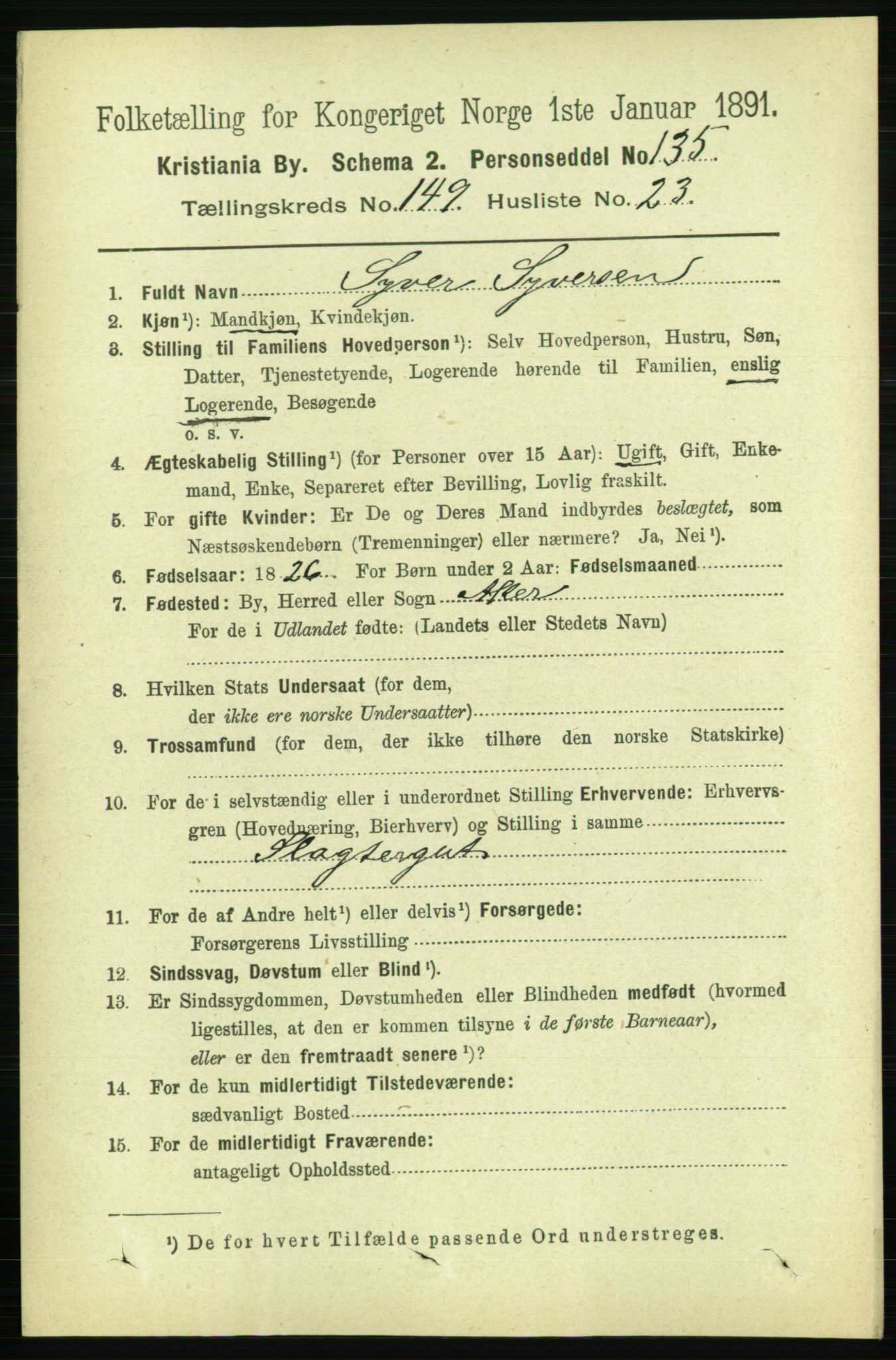 RA, 1891 census for 0301 Kristiania, 1891, p. 83744