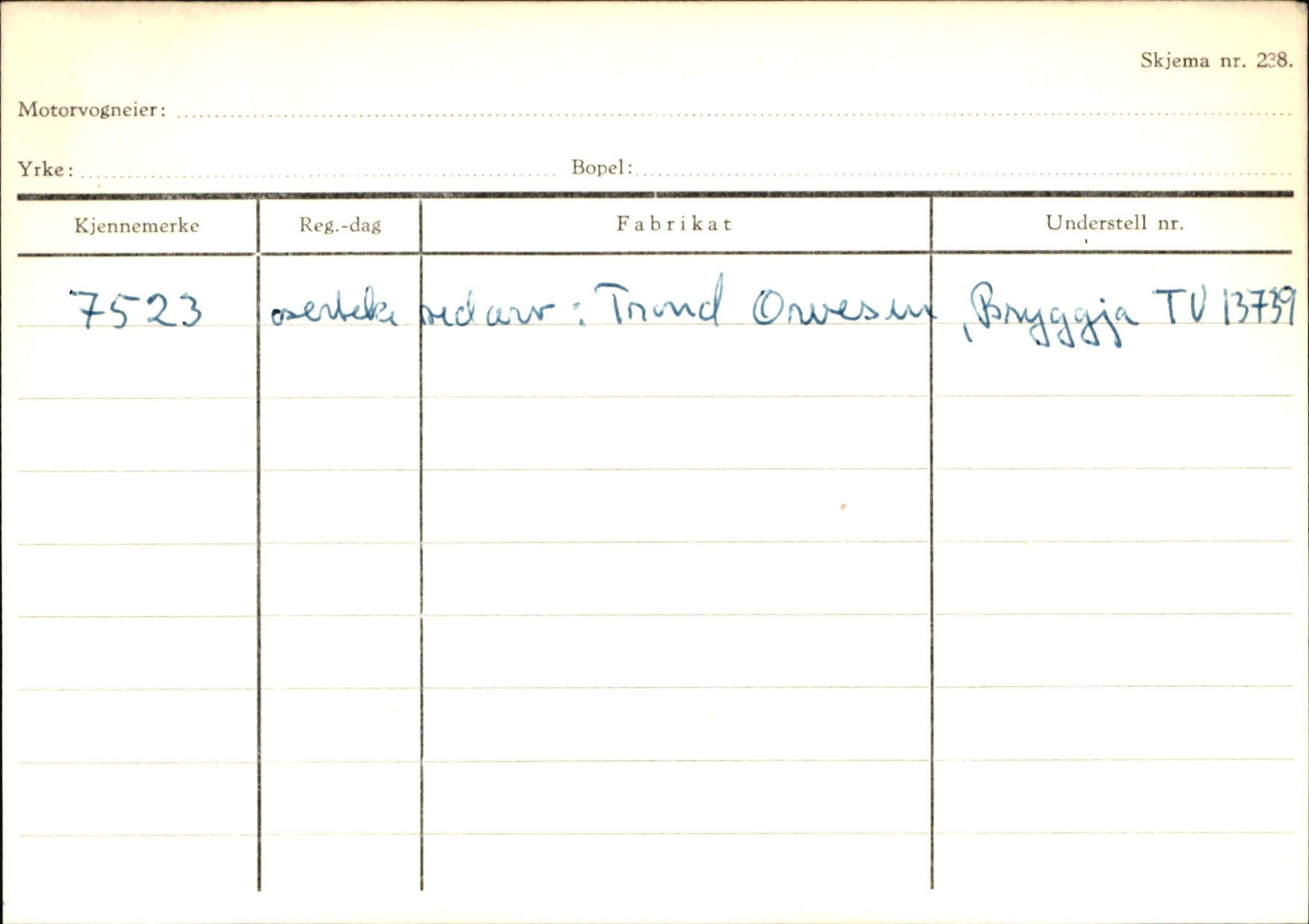 Statens vegvesen, Sogn og Fjordane vegkontor, SAB/A-5301/4/F/L0144: Registerkort Vågsøy A-R, 1945-1975, p. 942