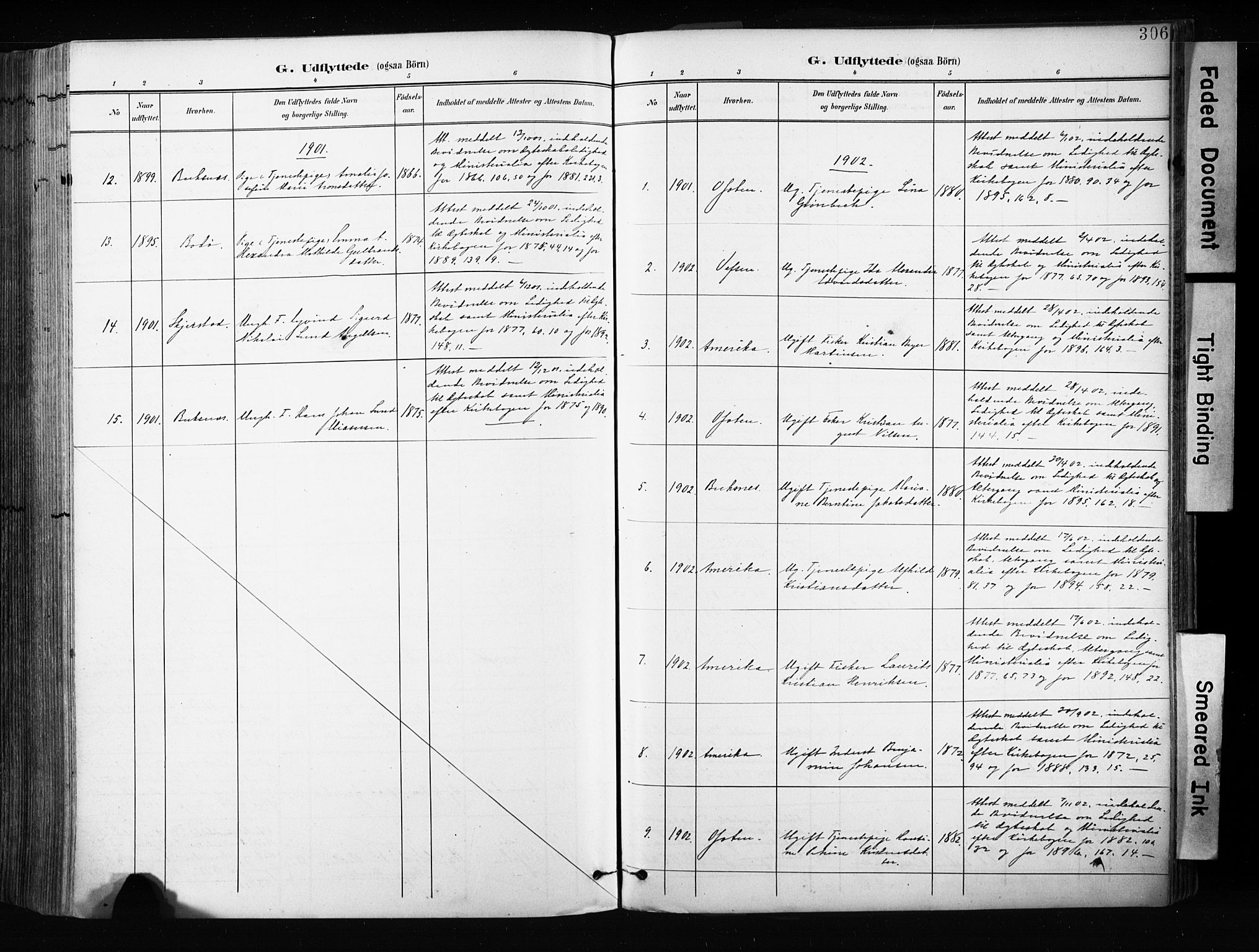 Ministerialprotokoller, klokkerbøker og fødselsregistre - Nordland, AV/SAT-A-1459/880/L1134: Parish register (official) no. 880A08, 1899-1908, p. 306