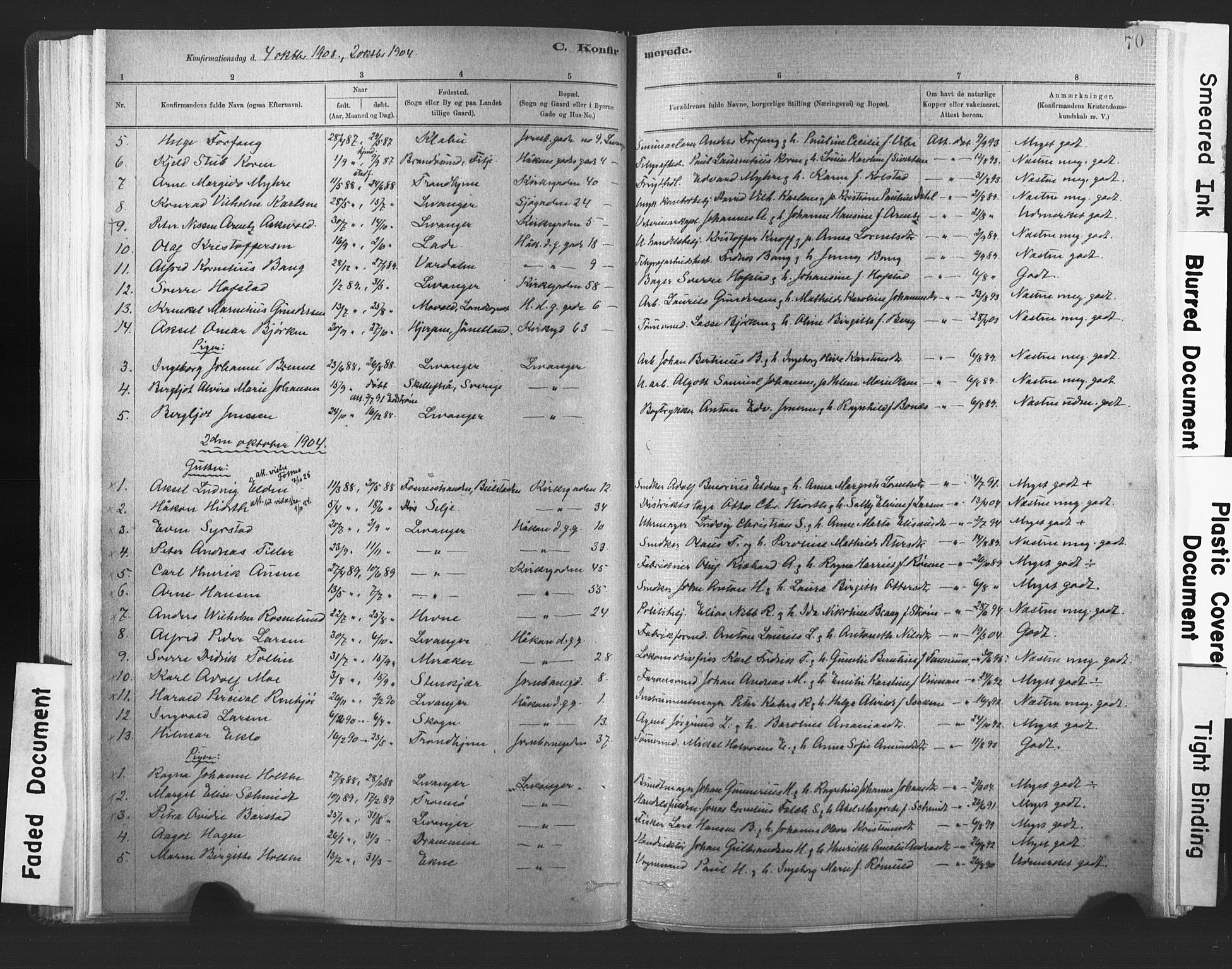 Ministerialprotokoller, klokkerbøker og fødselsregistre - Nord-Trøndelag, SAT/A-1458/720/L0189: Parish register (official) no. 720A05, 1880-1911, p. 70