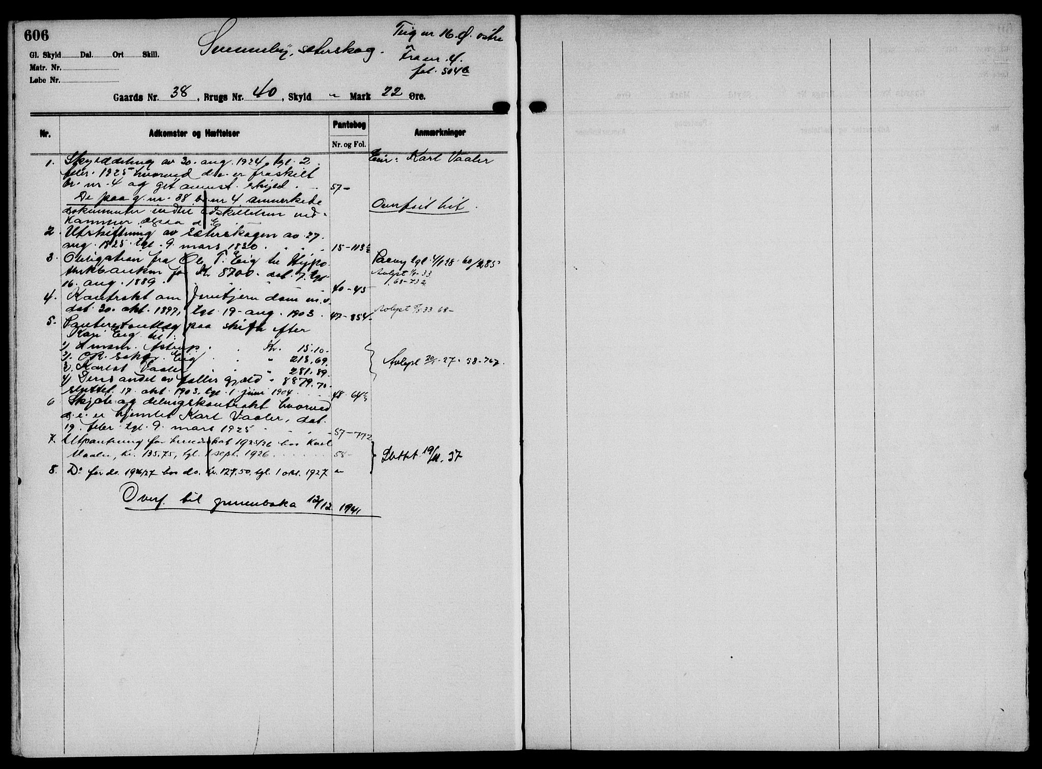 Solør tingrett, AV/SAH-TING-008/H/Ha/Hak/L0002: Mortgage register no. II, 1900-1935, p. 606