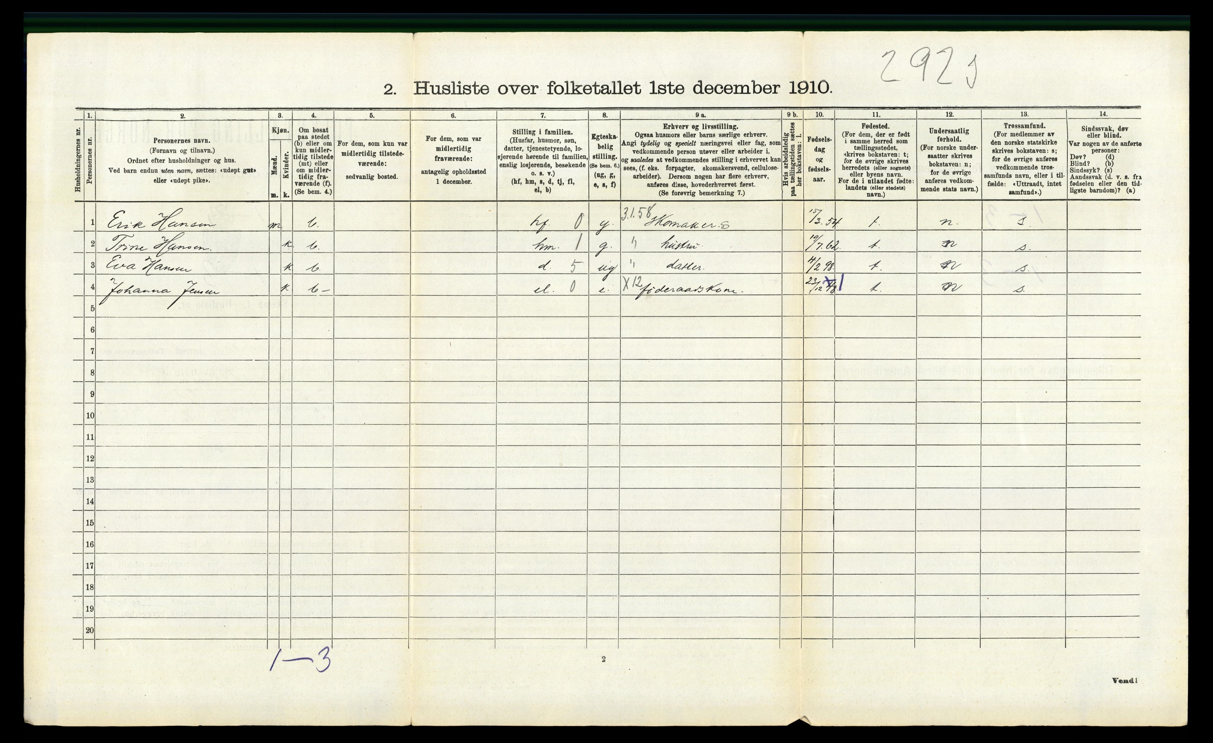 RA, 1910 census for Kråkstad, 1910, p. 854