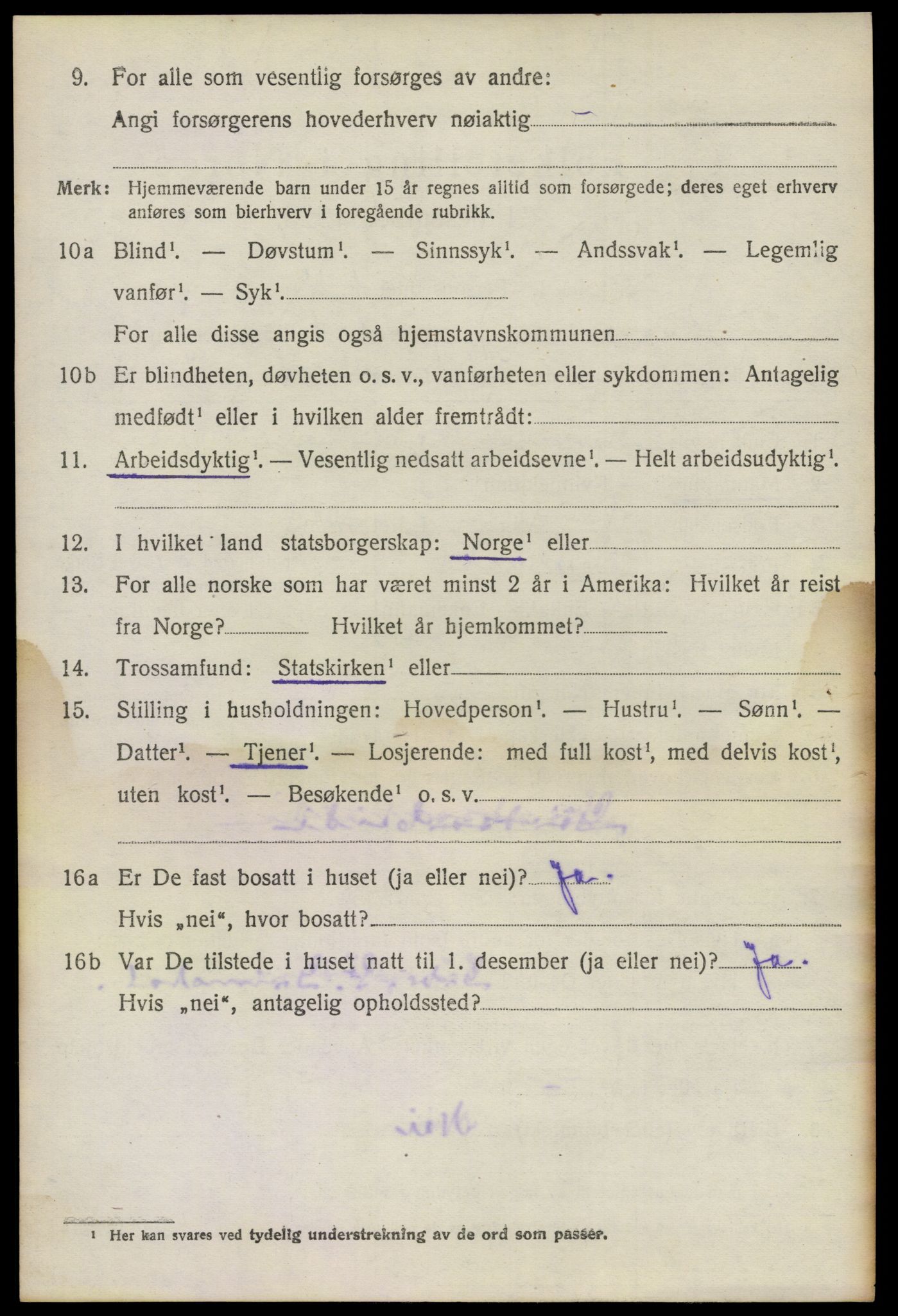 SAO, 1920 census for Rygge, 1920, p. 6194