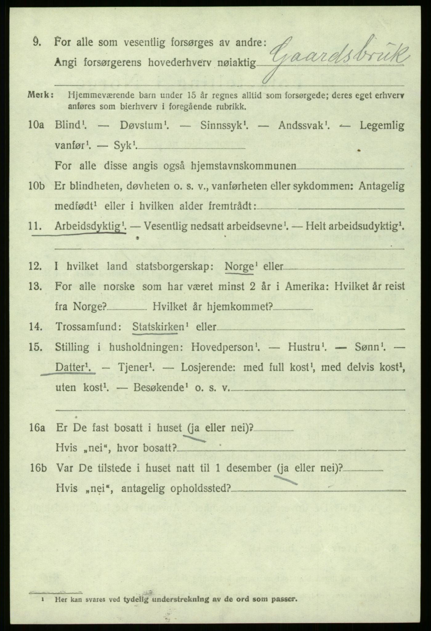 SAB, 1920 census for Gulen, 1920, p. 6686