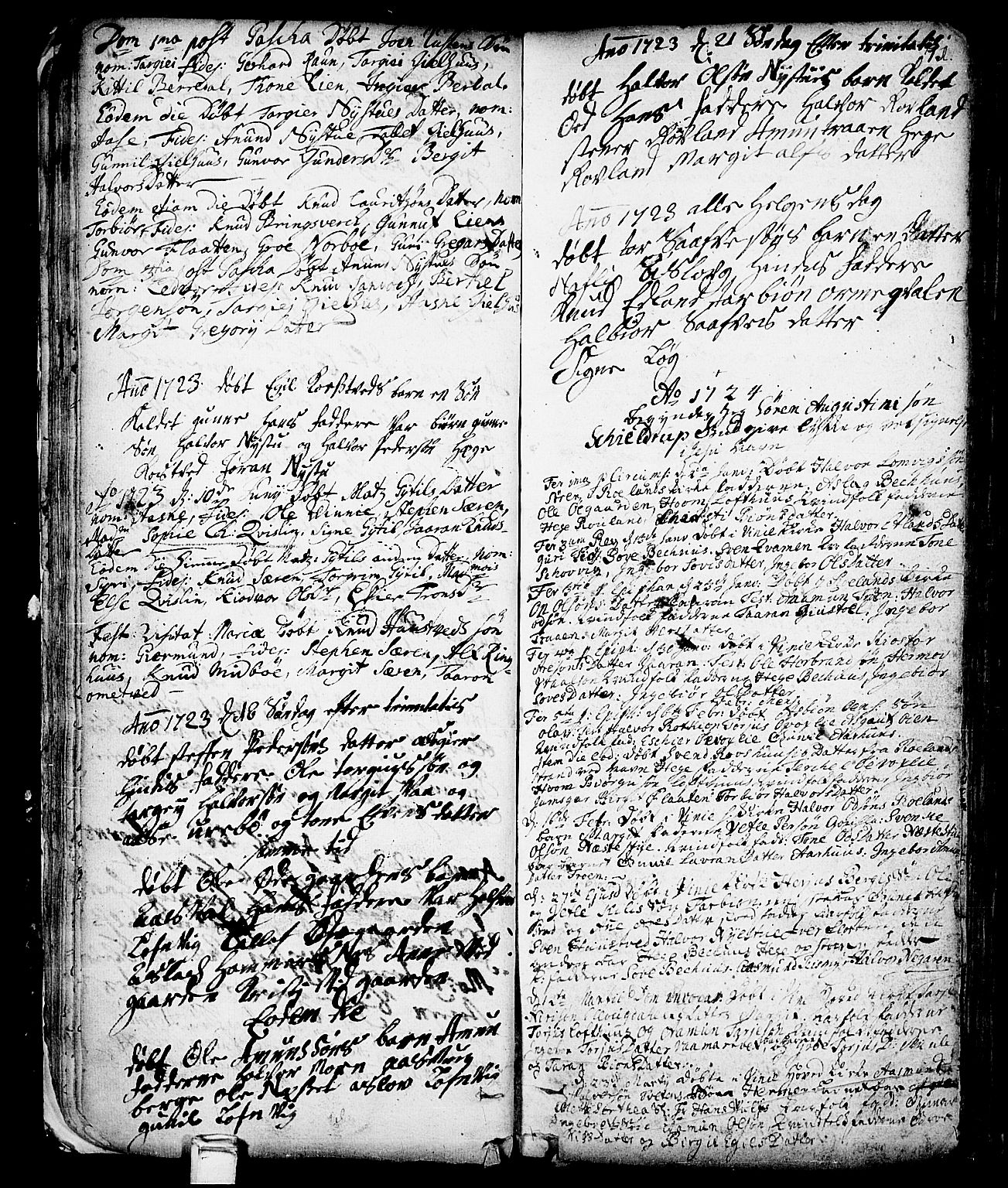 Vinje kirkebøker, SAKO/A-312/F/Fa/L0001: Parish register (official) no. I 1, 1717-1766, p. 71