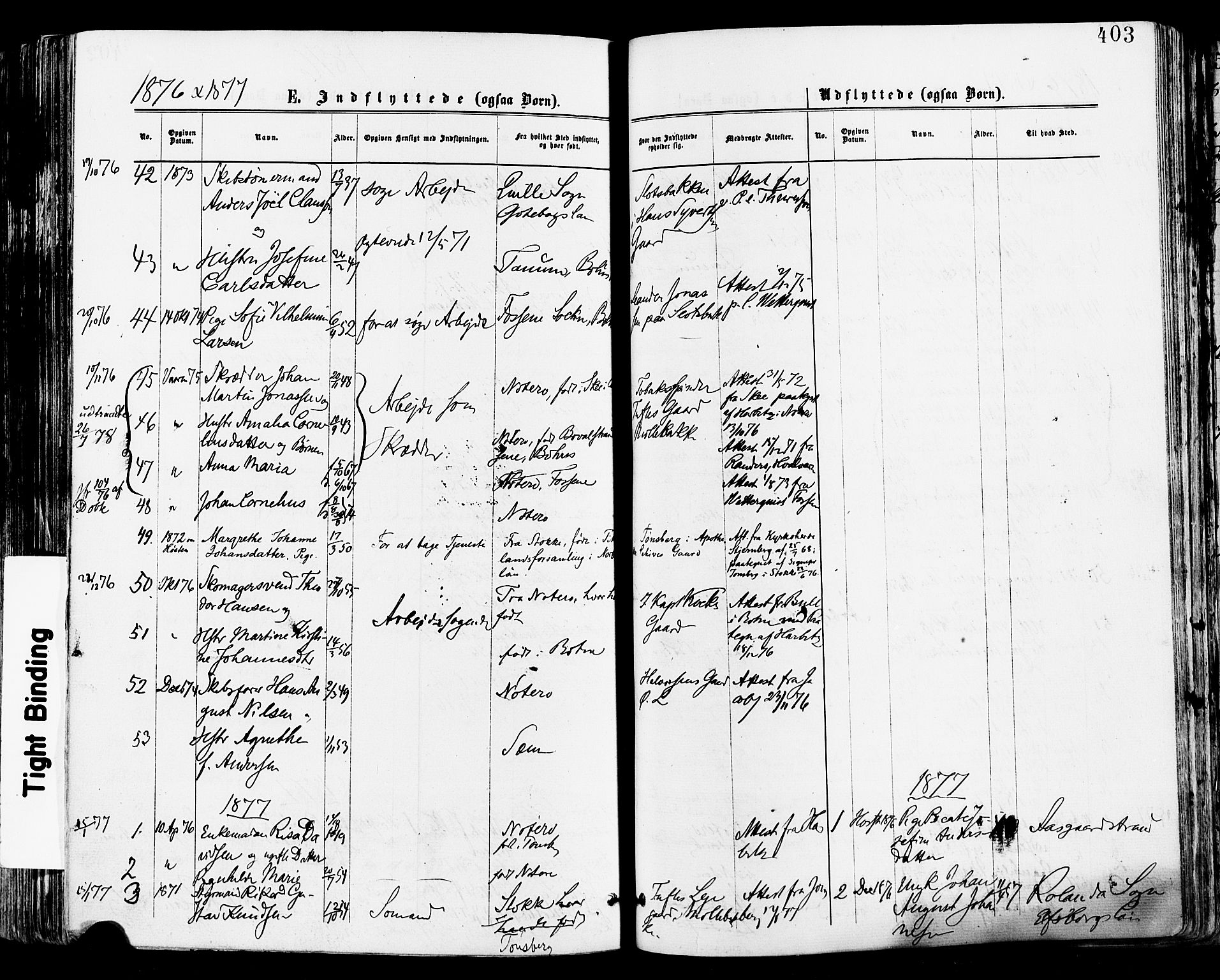 Tønsberg kirkebøker, AV/SAKO-A-330/F/Fa/L0010: Parish register (official) no. I 10, 1874-1880, p. 403