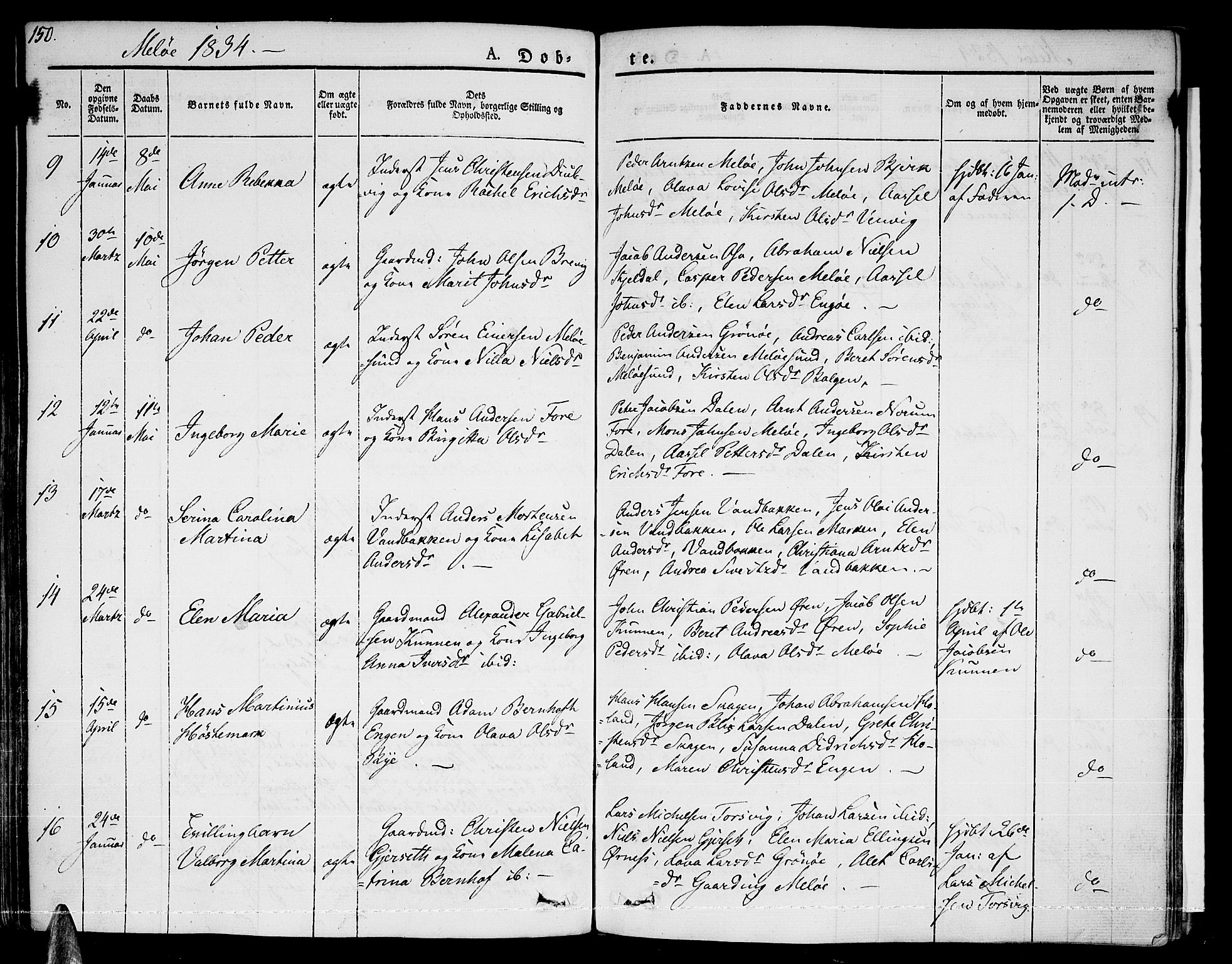 Ministerialprotokoller, klokkerbøker og fødselsregistre - Nordland, SAT/A-1459/841/L0598: Parish register (official) no. 841A06 /2, 1825-1844, p. 150