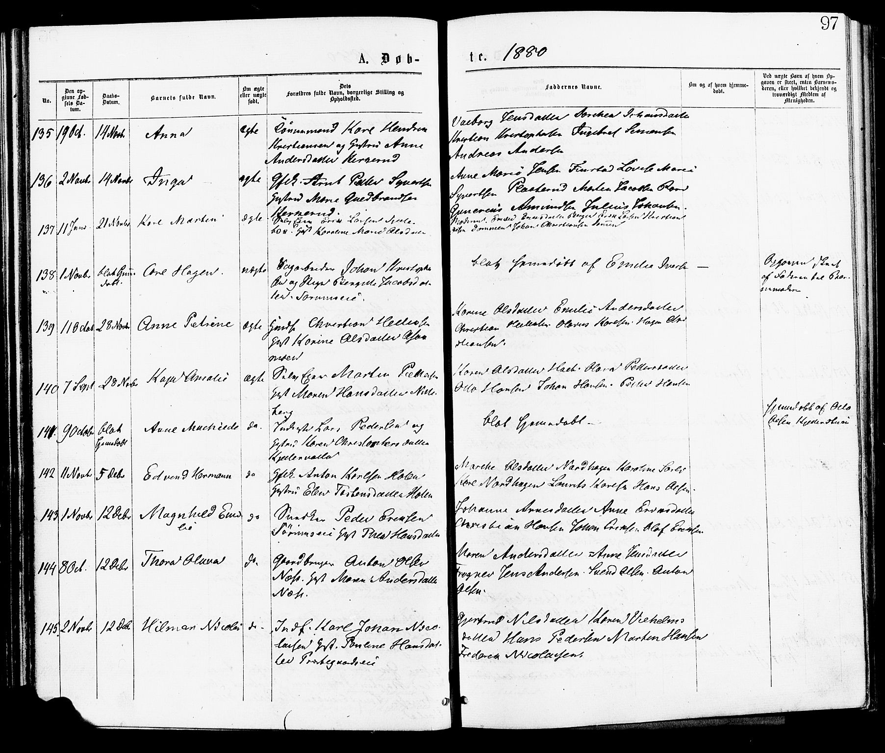 Skedsmo prestekontor Kirkebøker, AV/SAO-A-10033a/F/Fa/L0012: Parish register (official) no. I 12, 1876-1883, p. 97