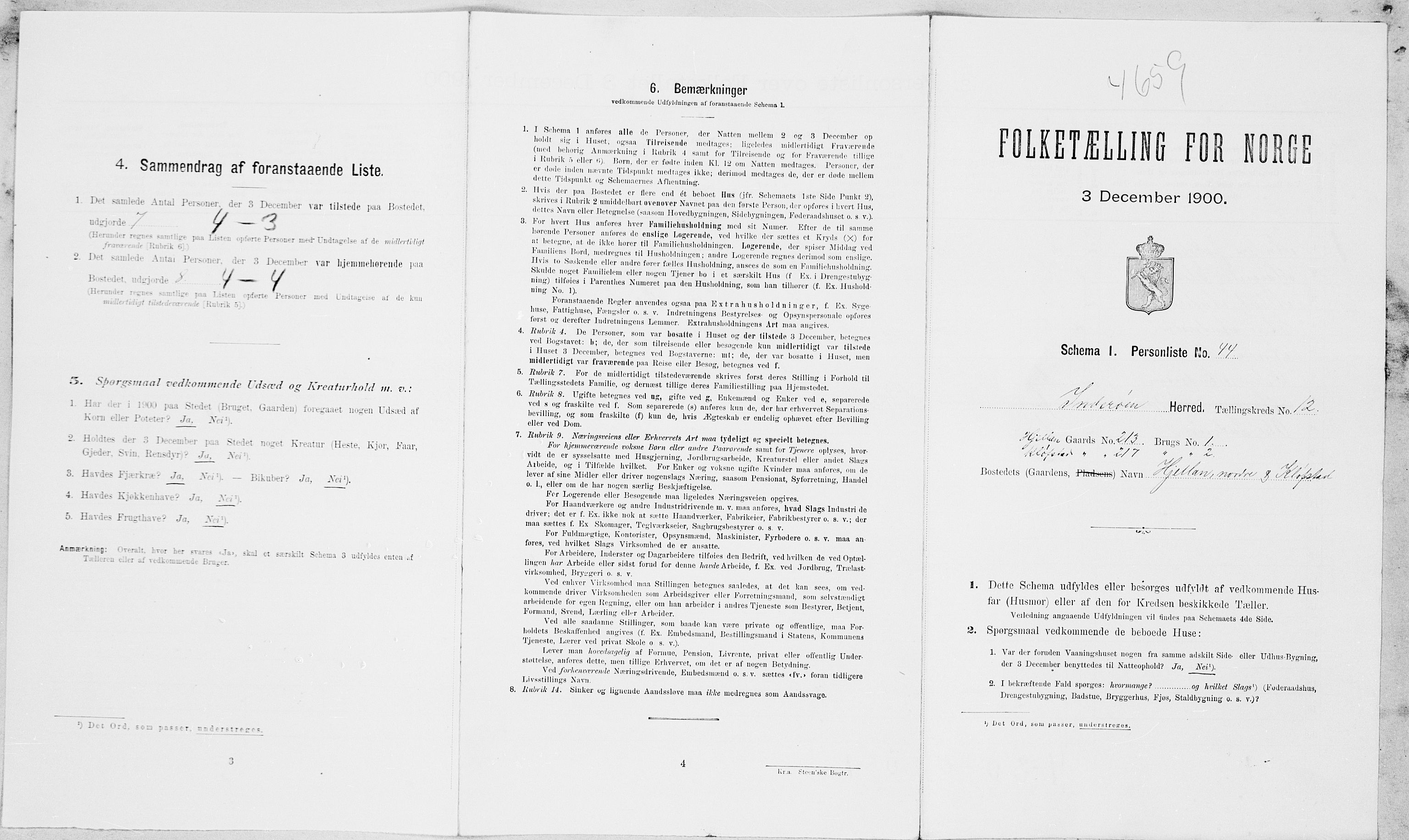 SAT, 1900 census for Inderøy, 1900, p. 1534