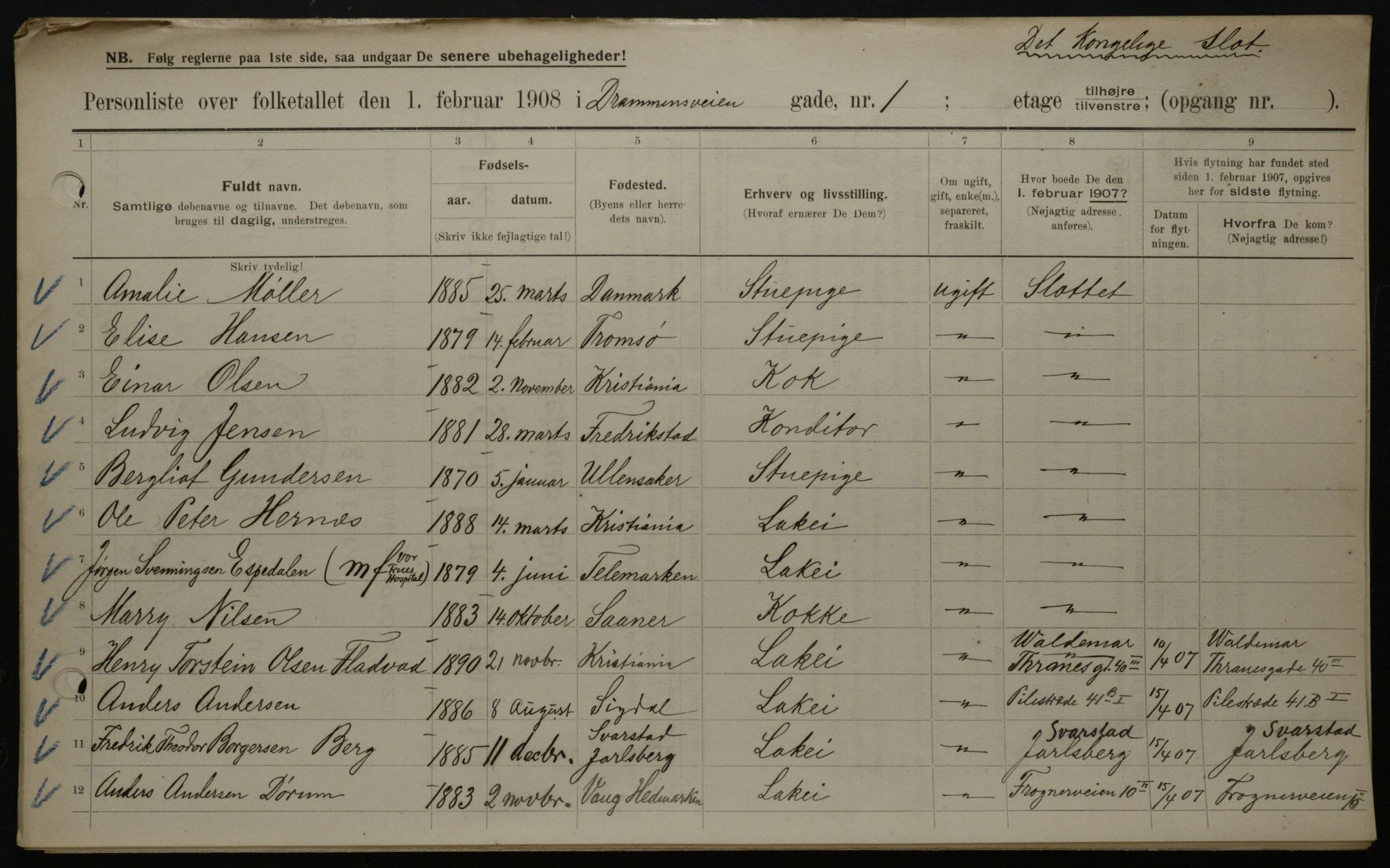 OBA, Municipal Census 1908 for Kristiania, 1908, p. 15073