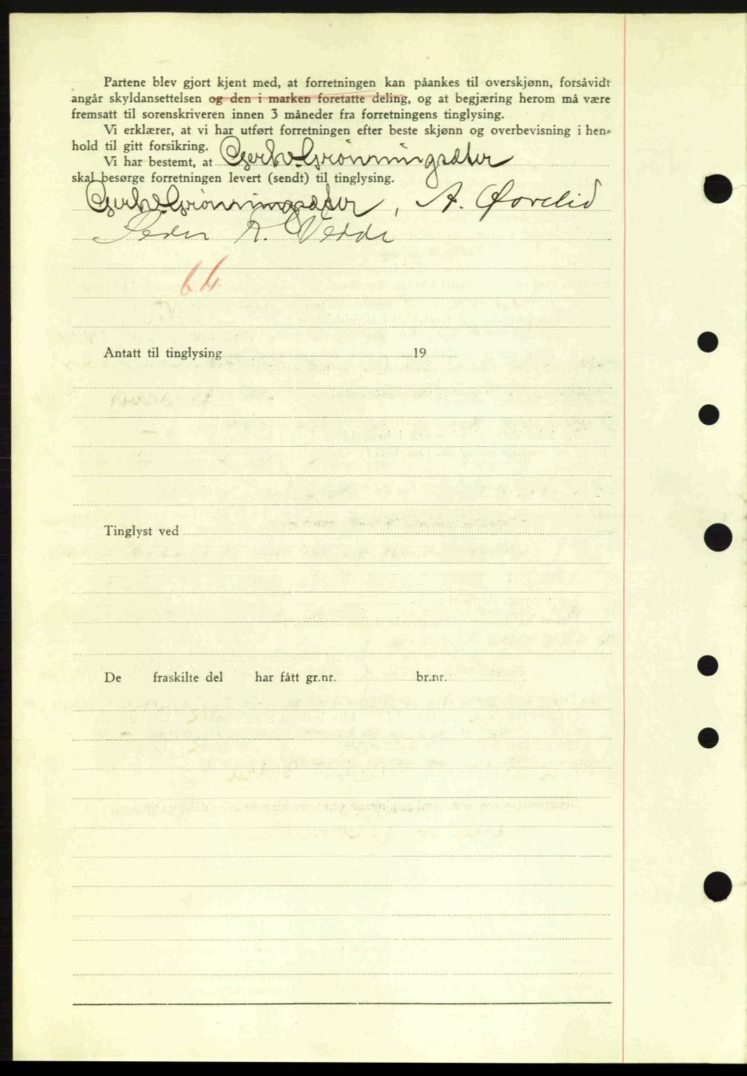 Nordre Sunnmøre sorenskriveri, SAT/A-0006/1/2/2C/2Ca: Mortgage book no. A11, 1941-1941, Diary no: : 1170/1941